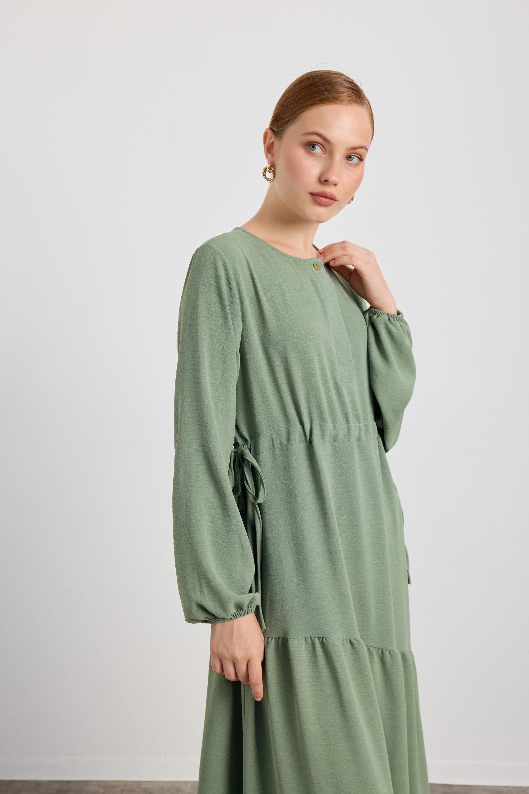 Mint Yeşili Ayrobin Elbise