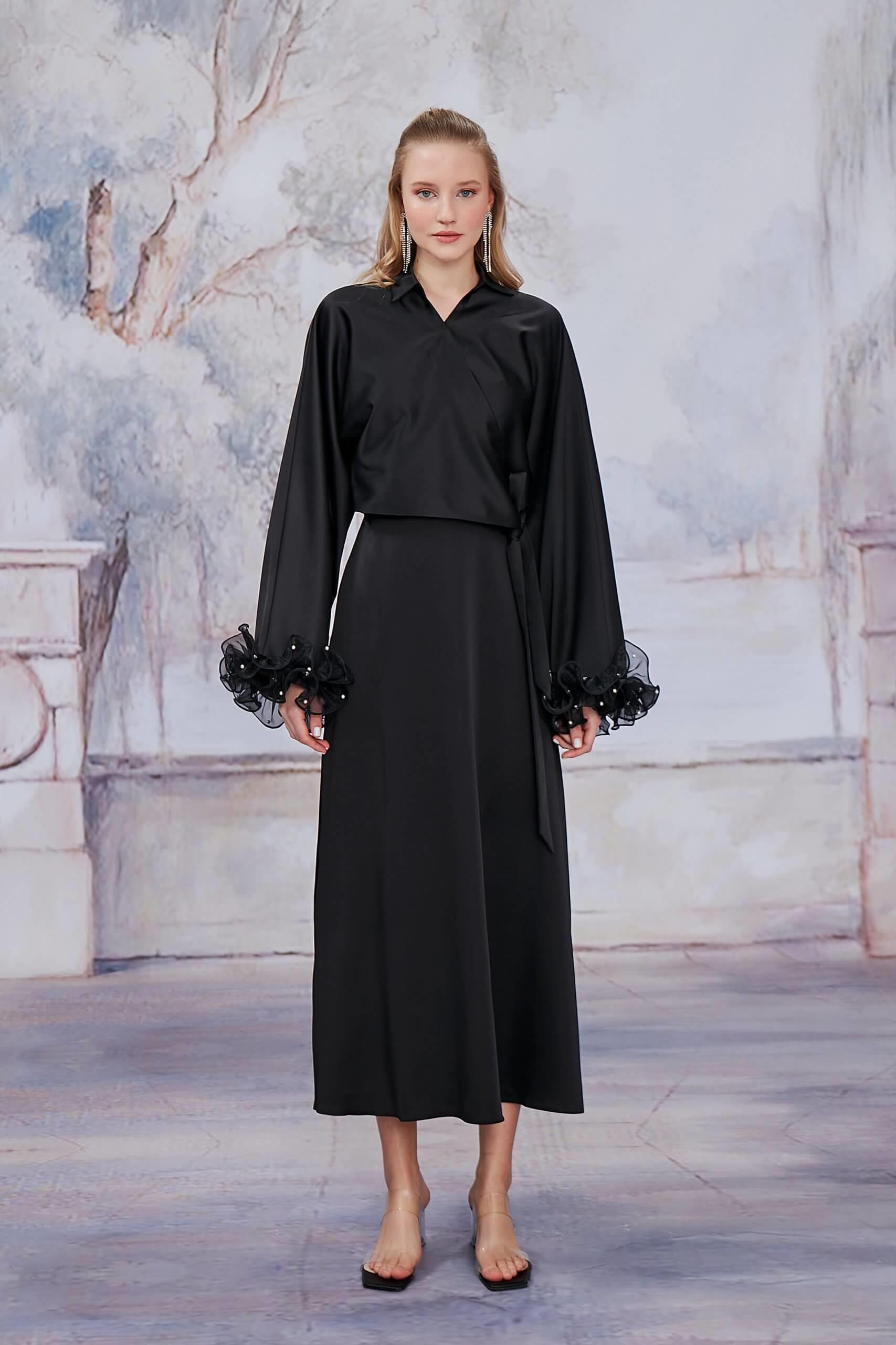 Siyah Aurora Kimono