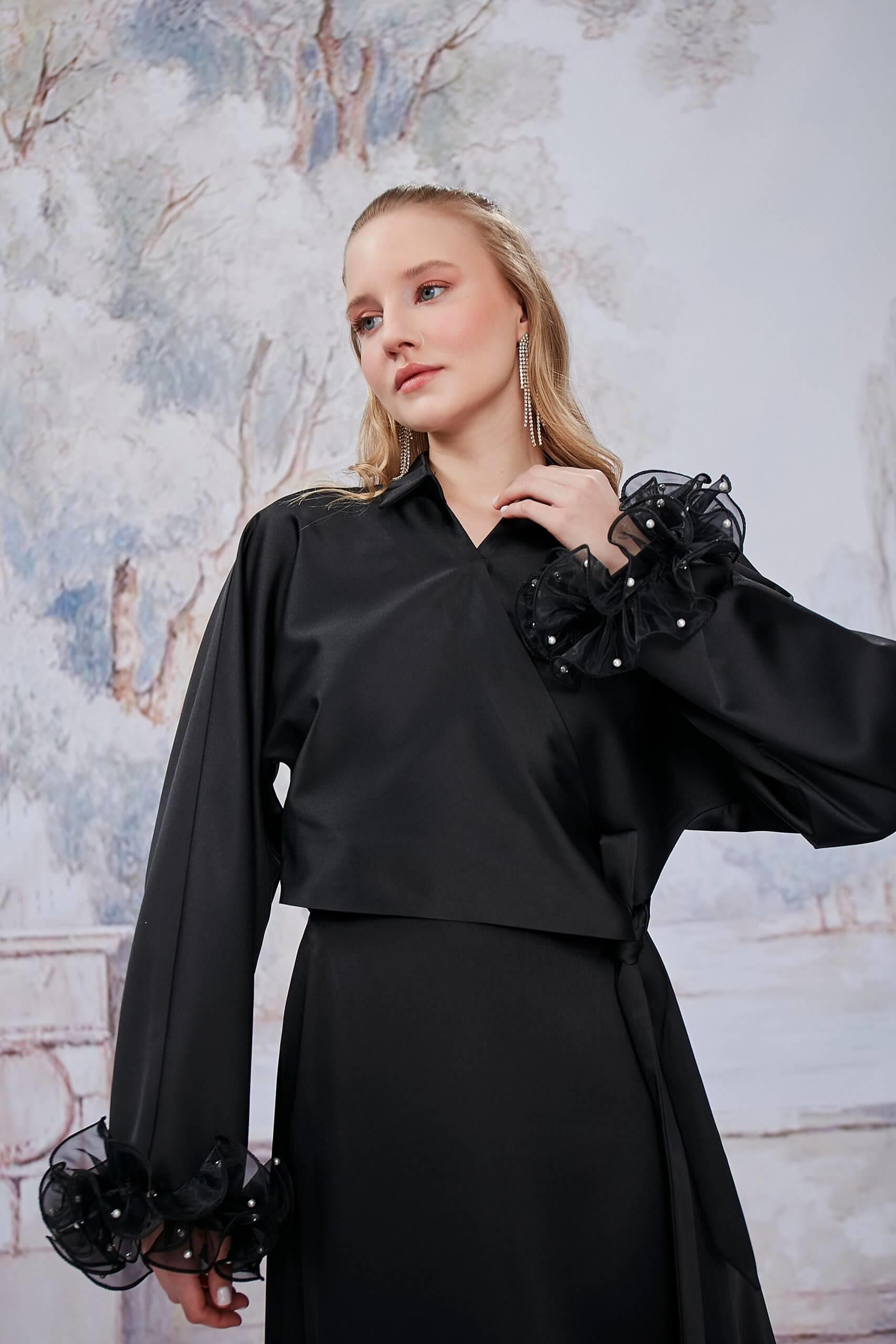 Siyah Aurora Kimono