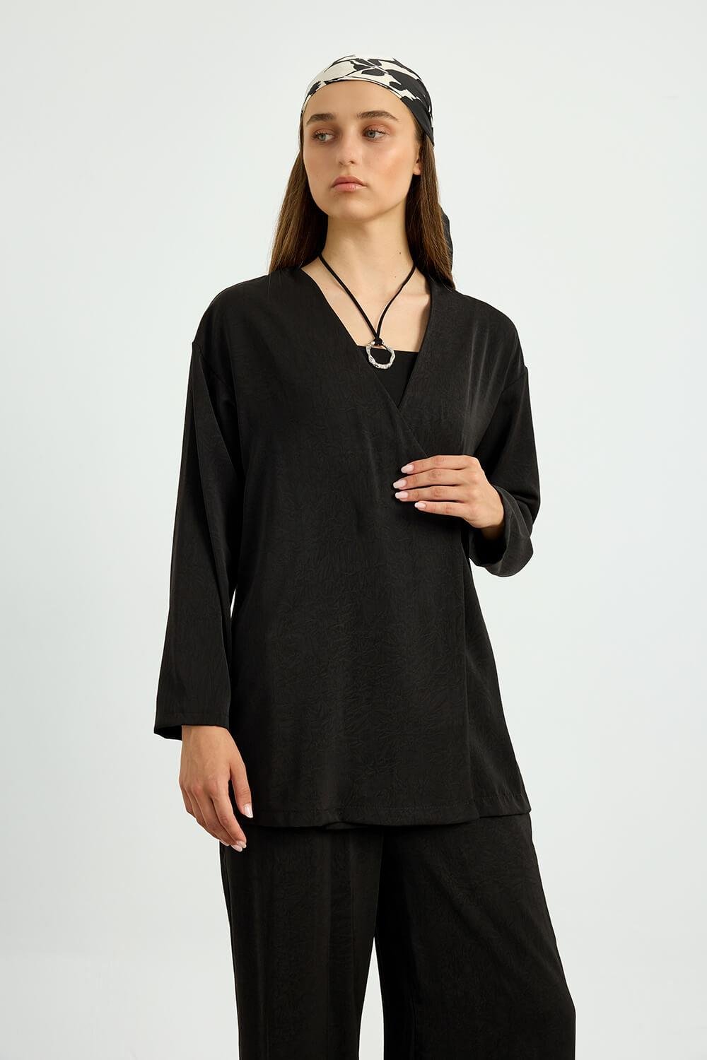 Siyah Kimono Takım