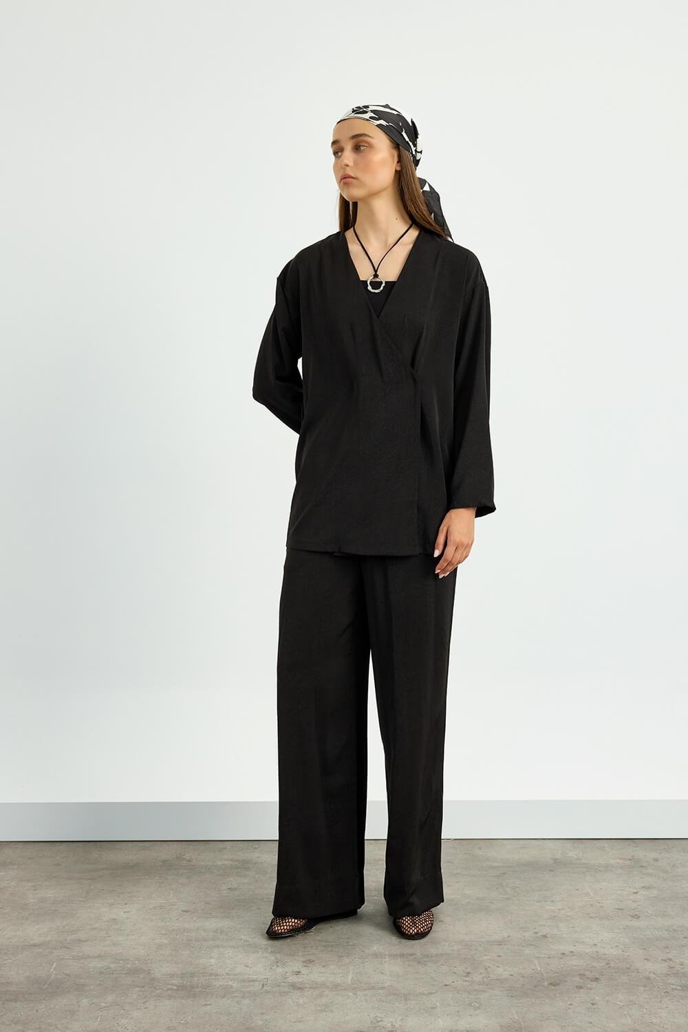 Siyah Kimono Takım