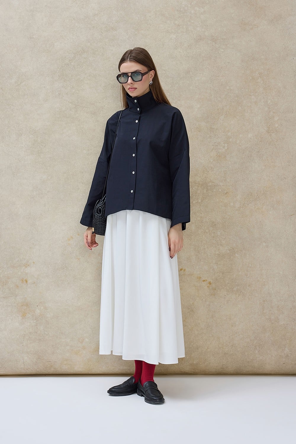 Siyah Neva Basic Gömlek 