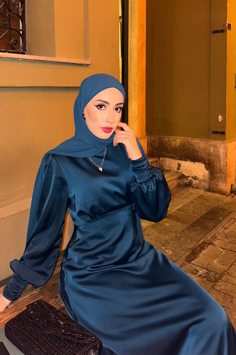Turkuaz Elena Elbise