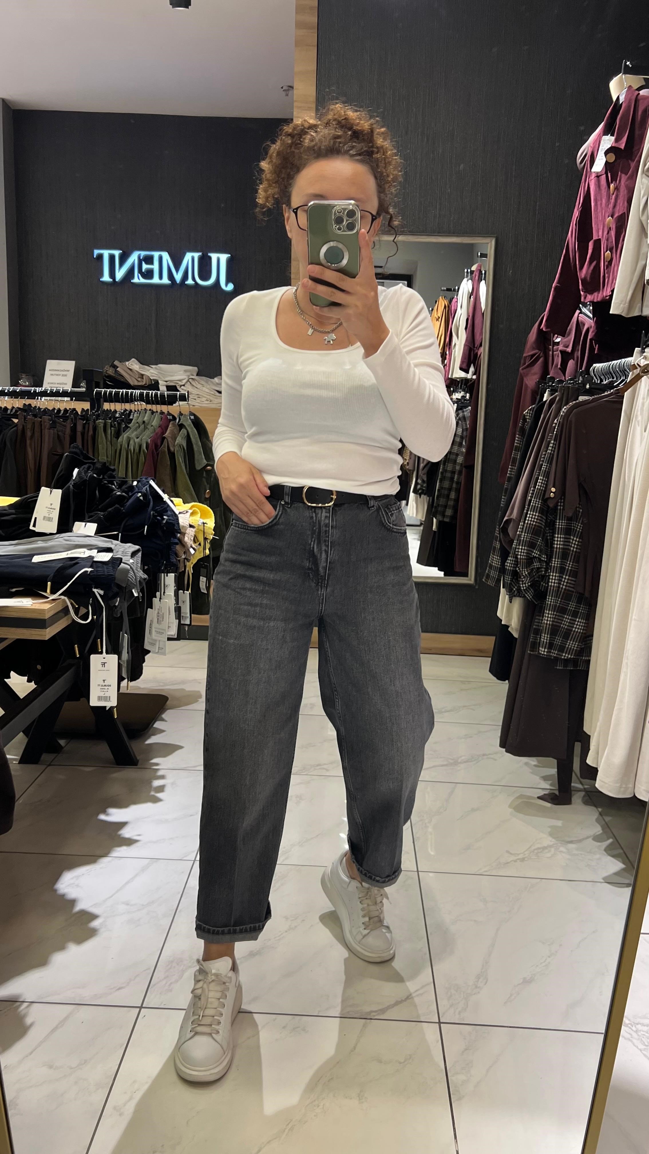 BALON FİT JEAN PANTOLON GRİ