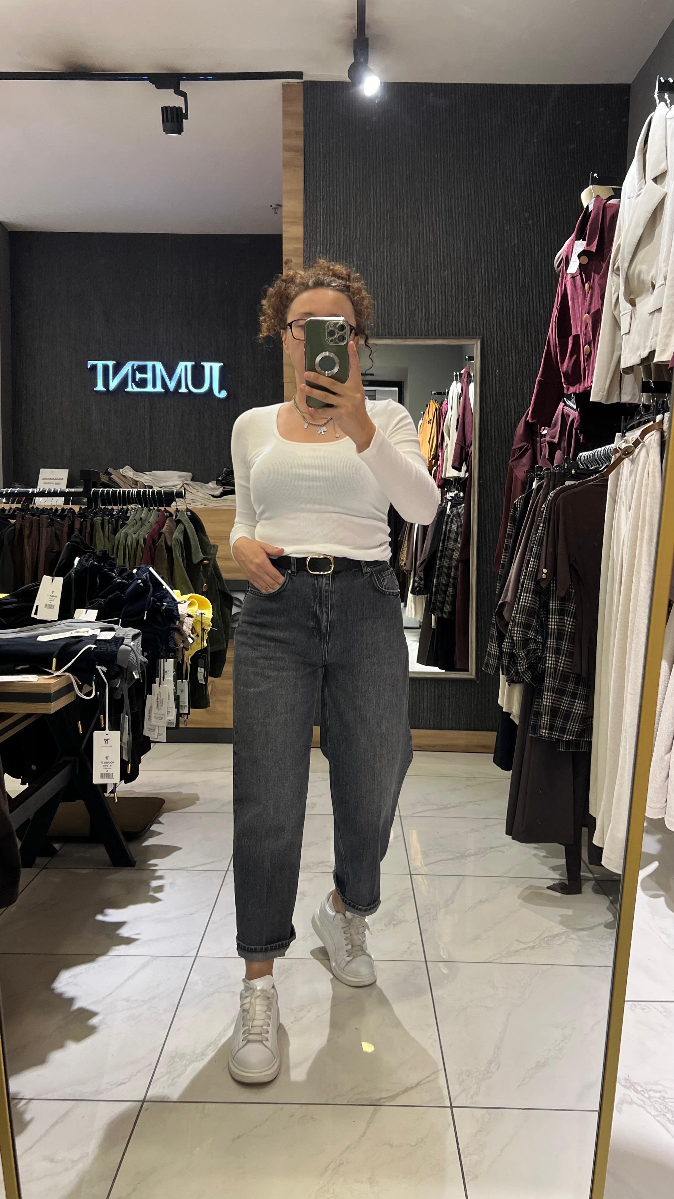 BALON FİT JEAN PANTOLON GRİ