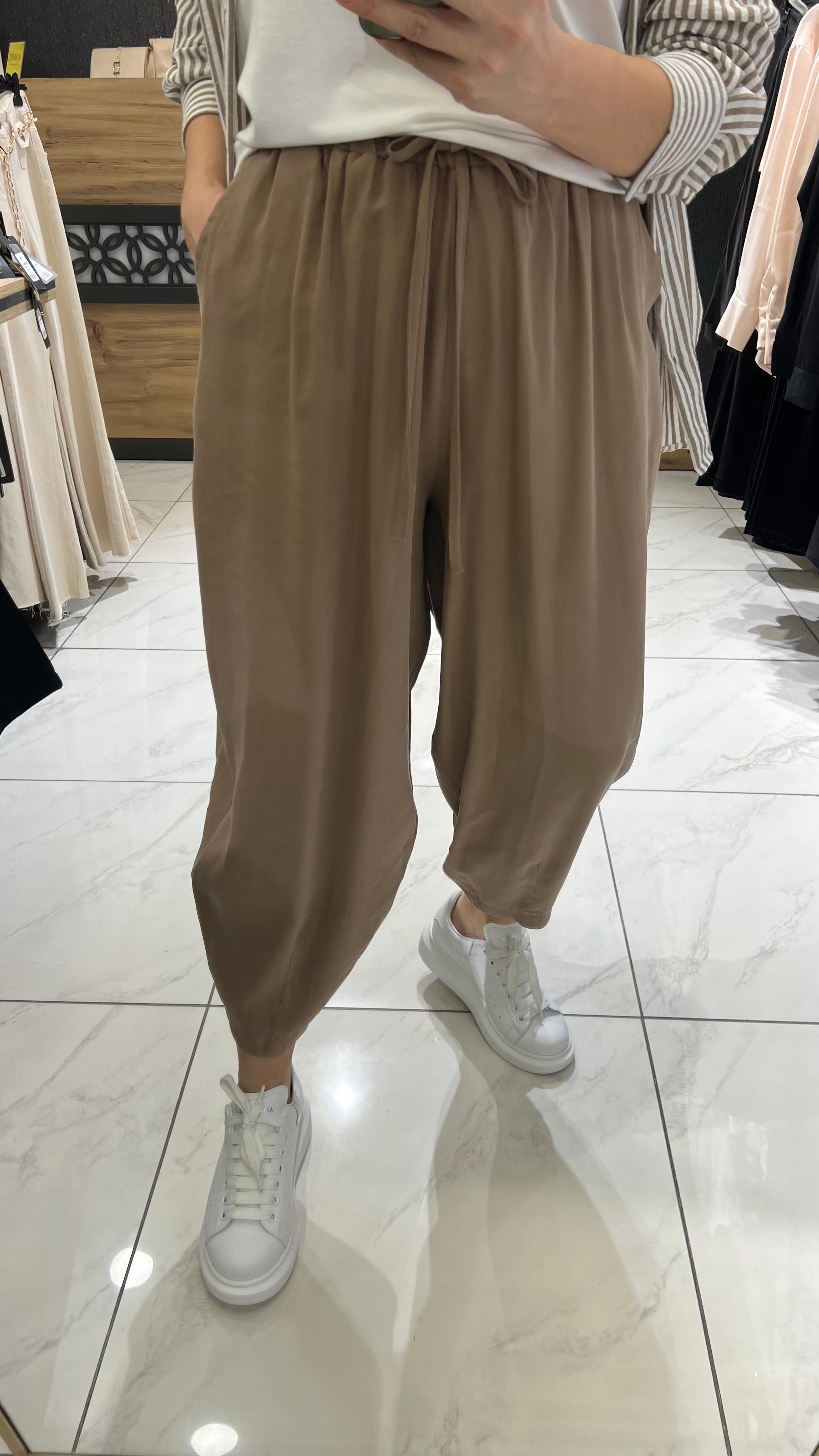 BELİ LASTİKLİ ŞALVAR PANTOLON TABA