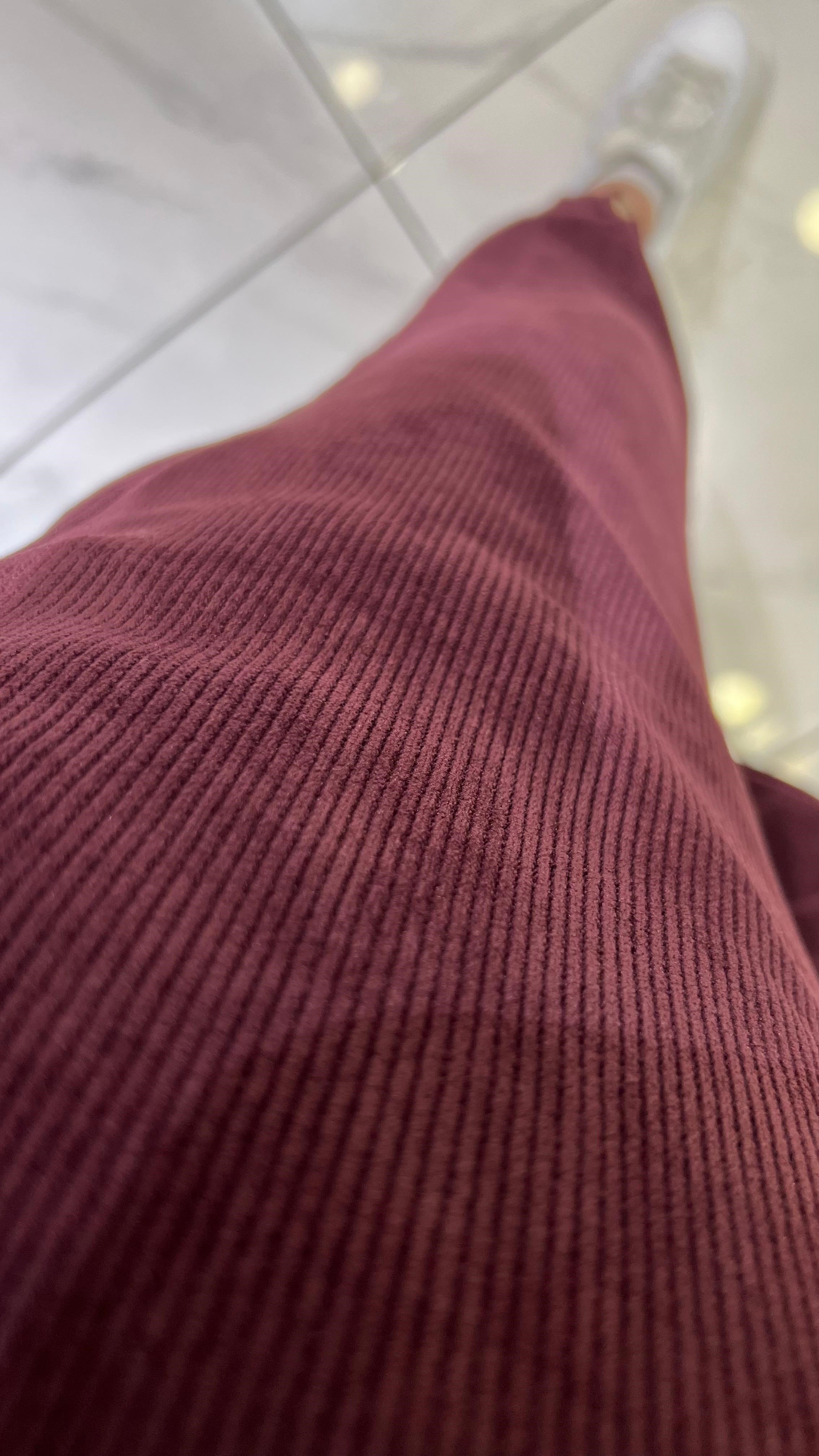 HAVUÇ KESİM KAFİFE PANTOLON BORDO