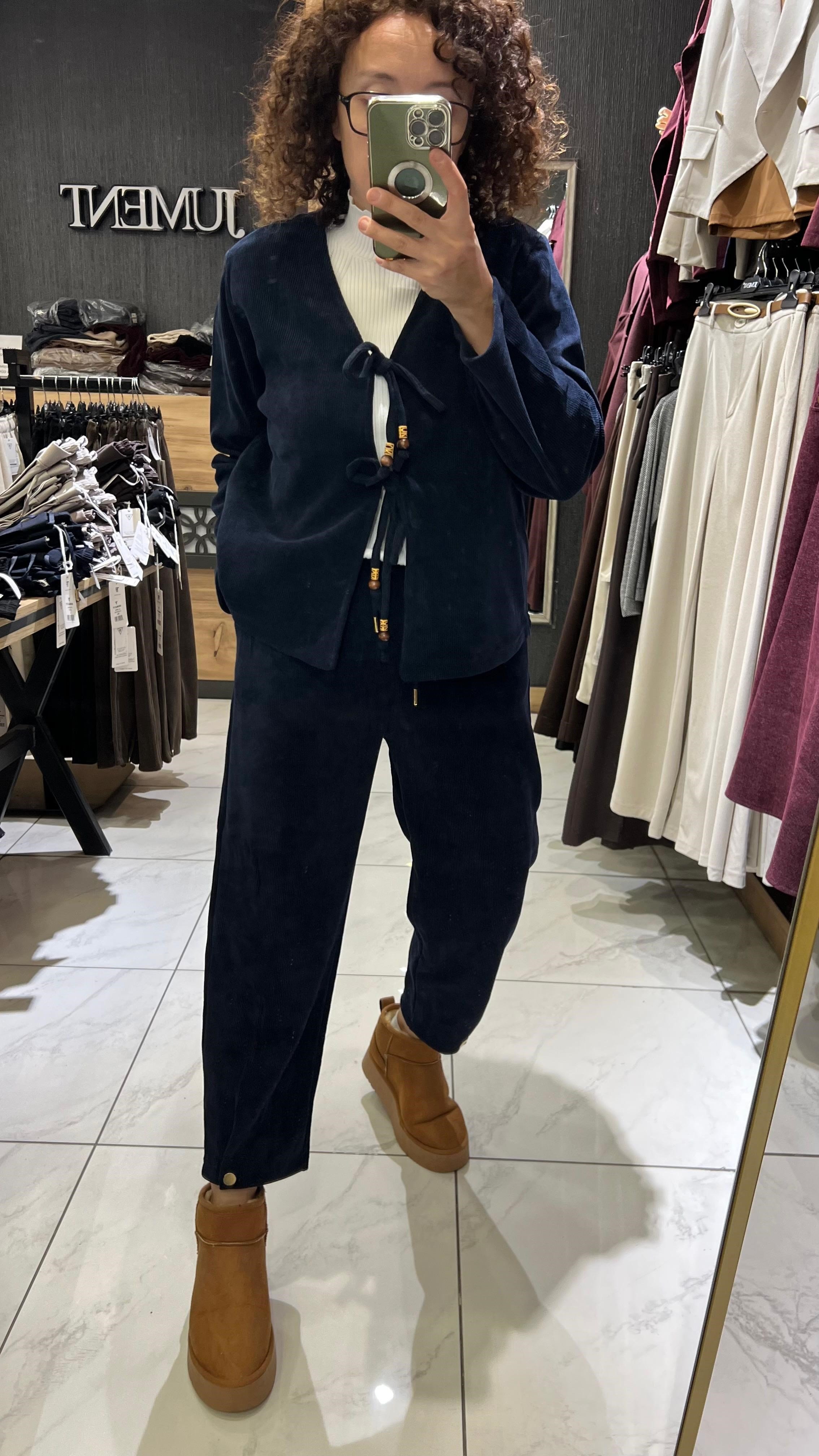 HAVUÇ KESİM KAFİFE PANTOLON LACİVERT