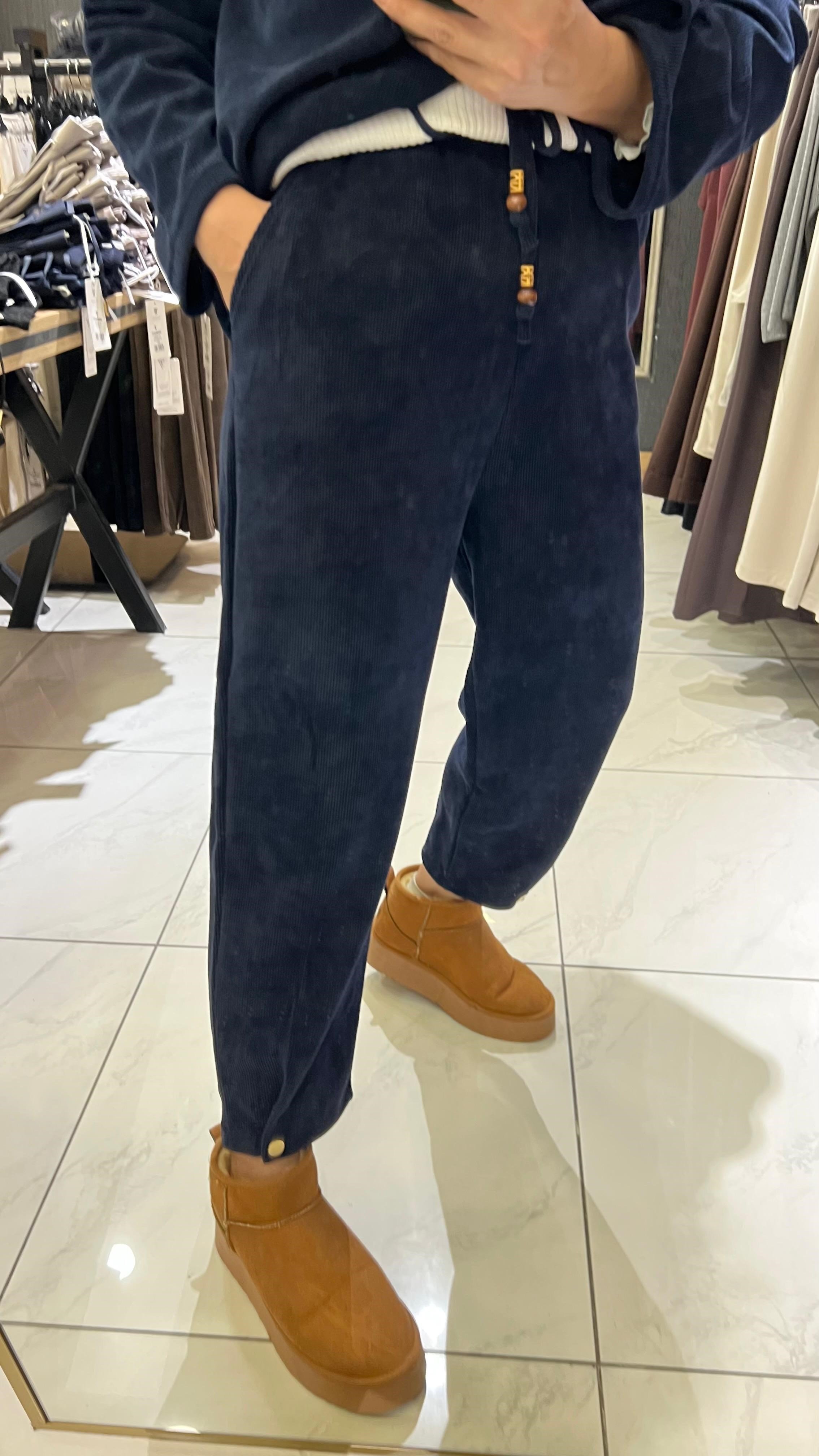 HAVUÇ KESİM KAFİFE PANTOLON LACİVERT