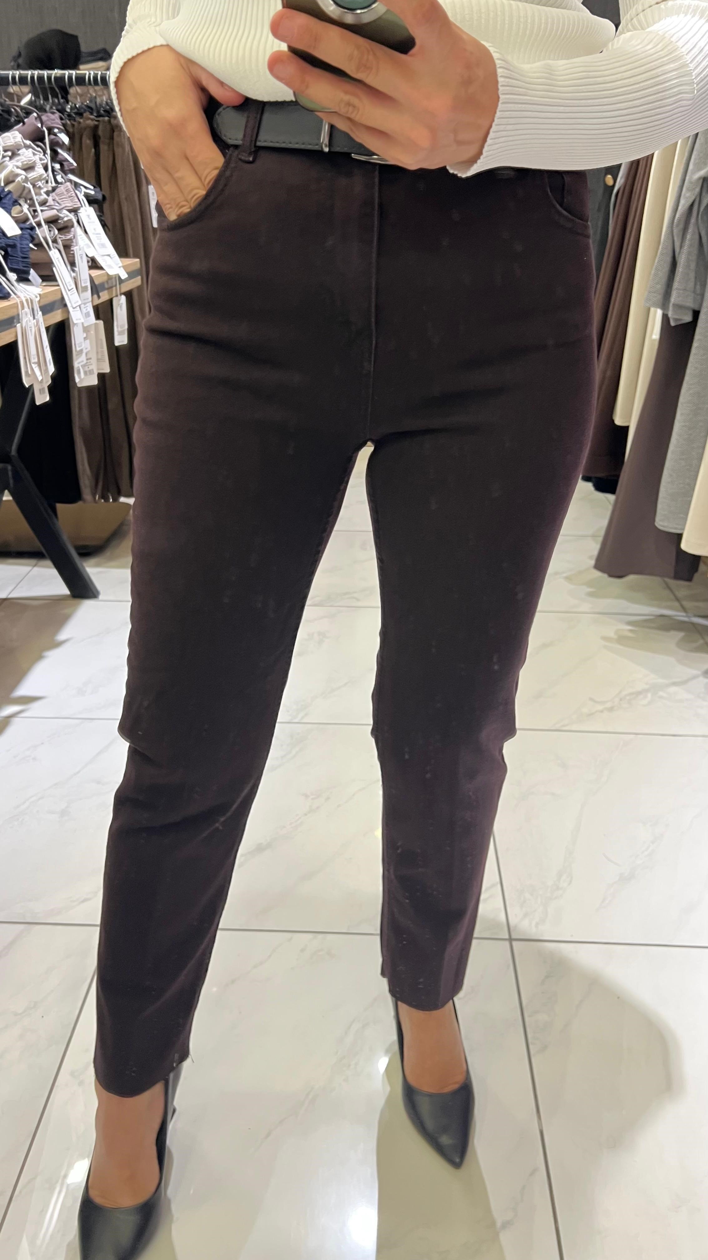 KEMERLİ JEAN PANTOLON MÜRDÜM