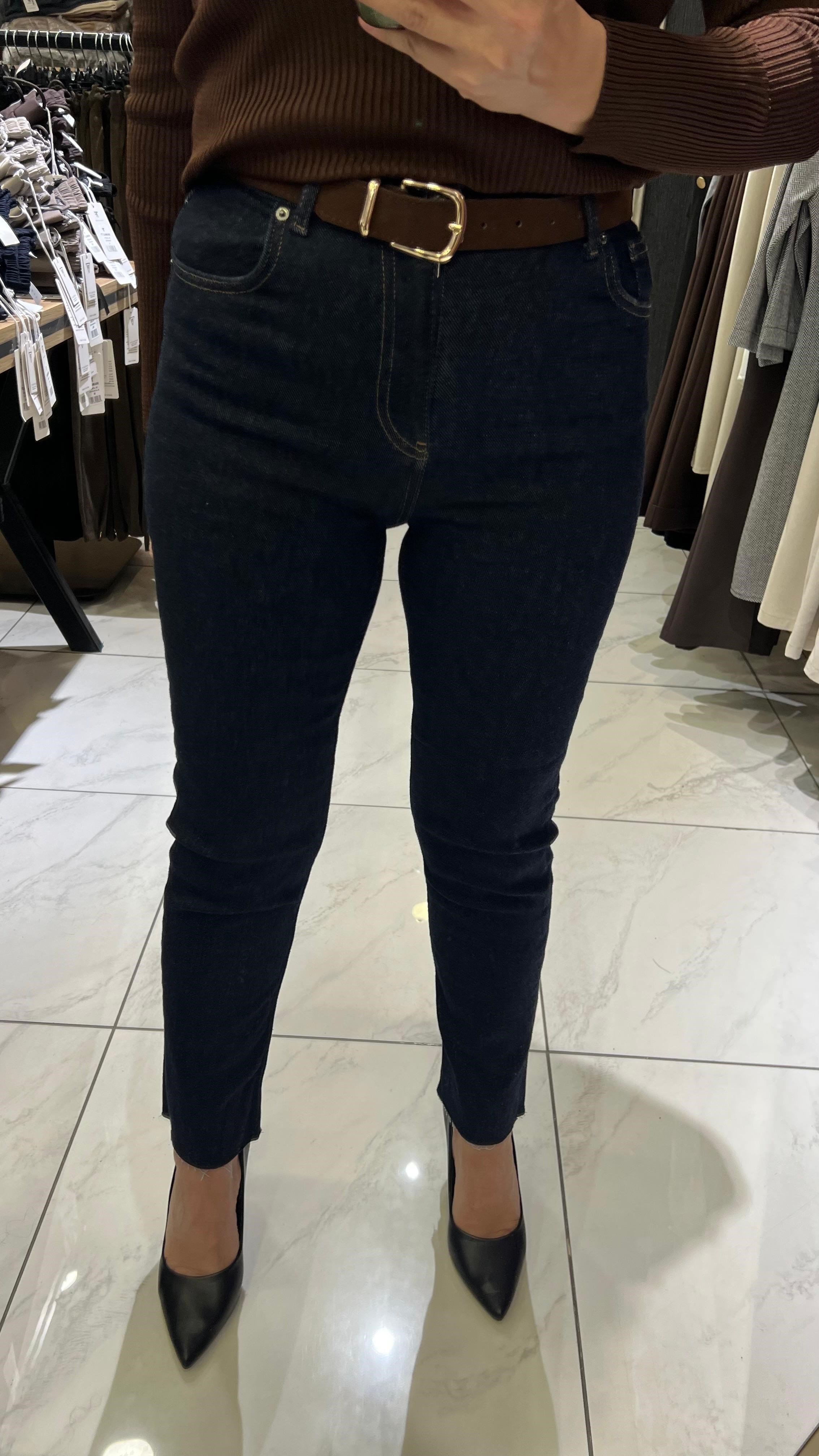 KEMERLİ JEAN PANTOLON RİNSE