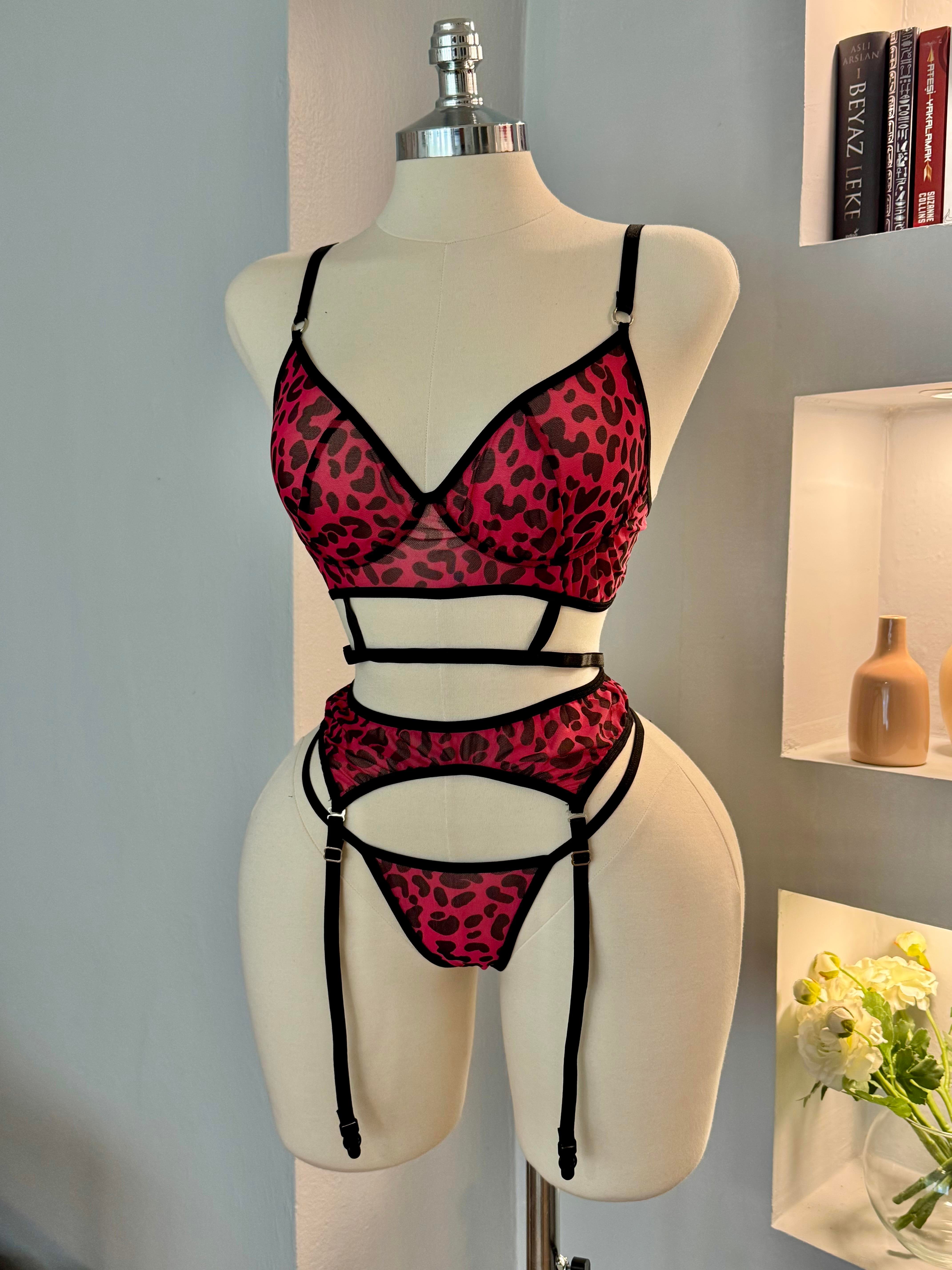 Premium Leopar Jartiyer Takım