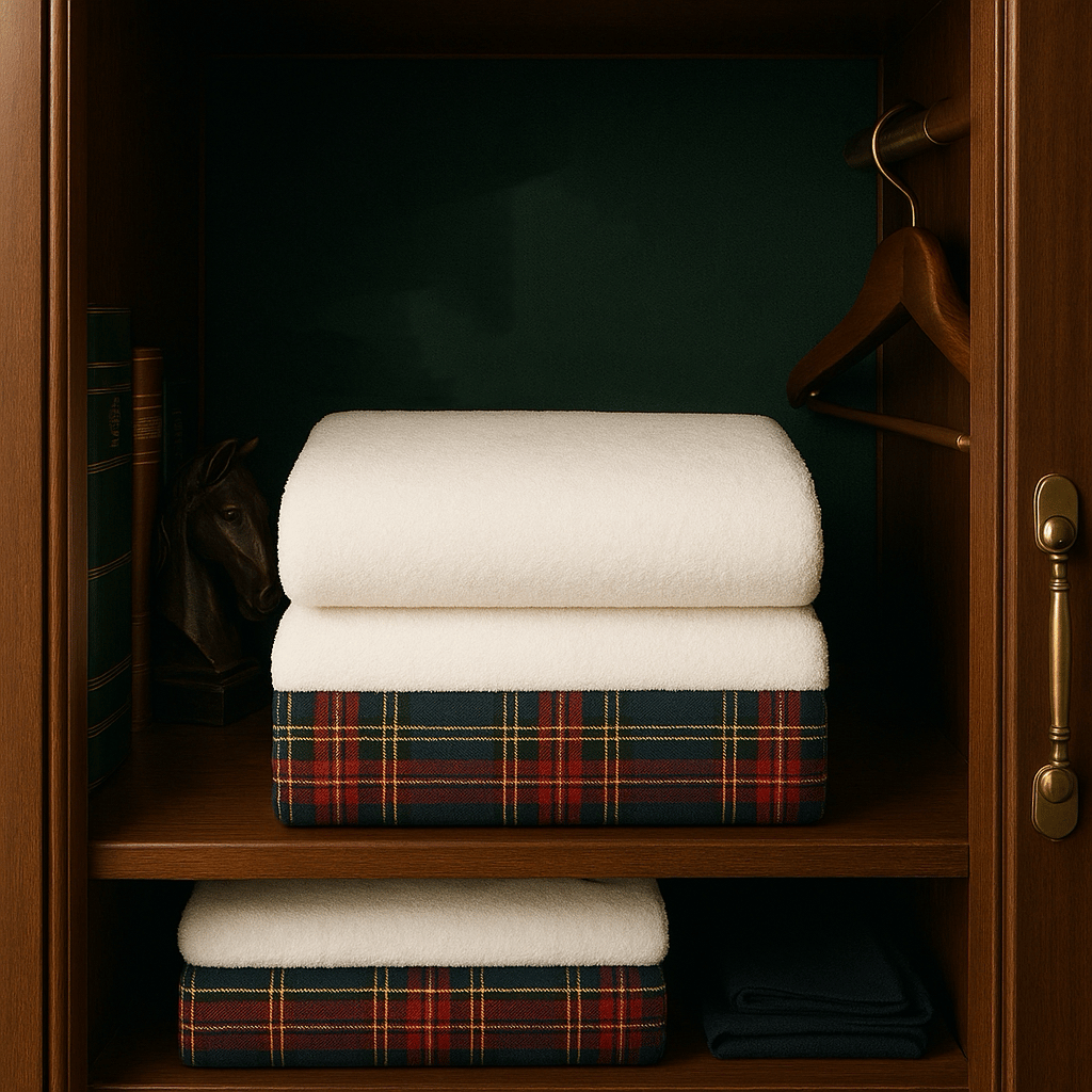 THE NOBLE RUN KOLEKSİYONU EKOSE DESENLİ BANYO HAVLUSU