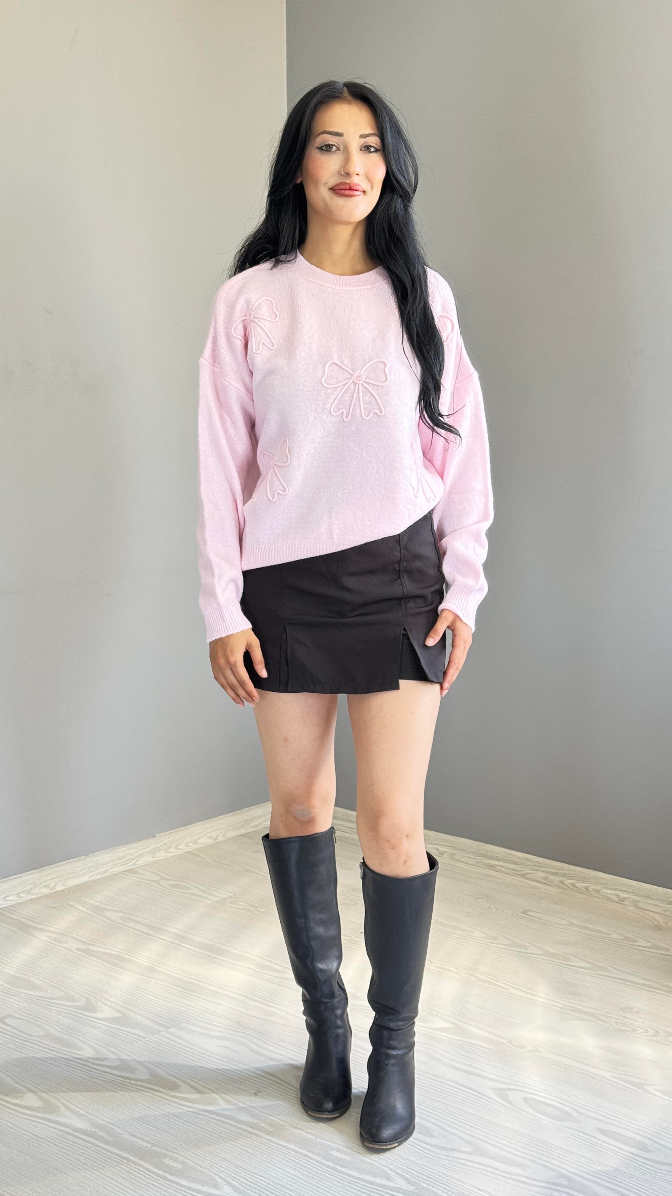 Fiyonk İşleme Pembe Kazak