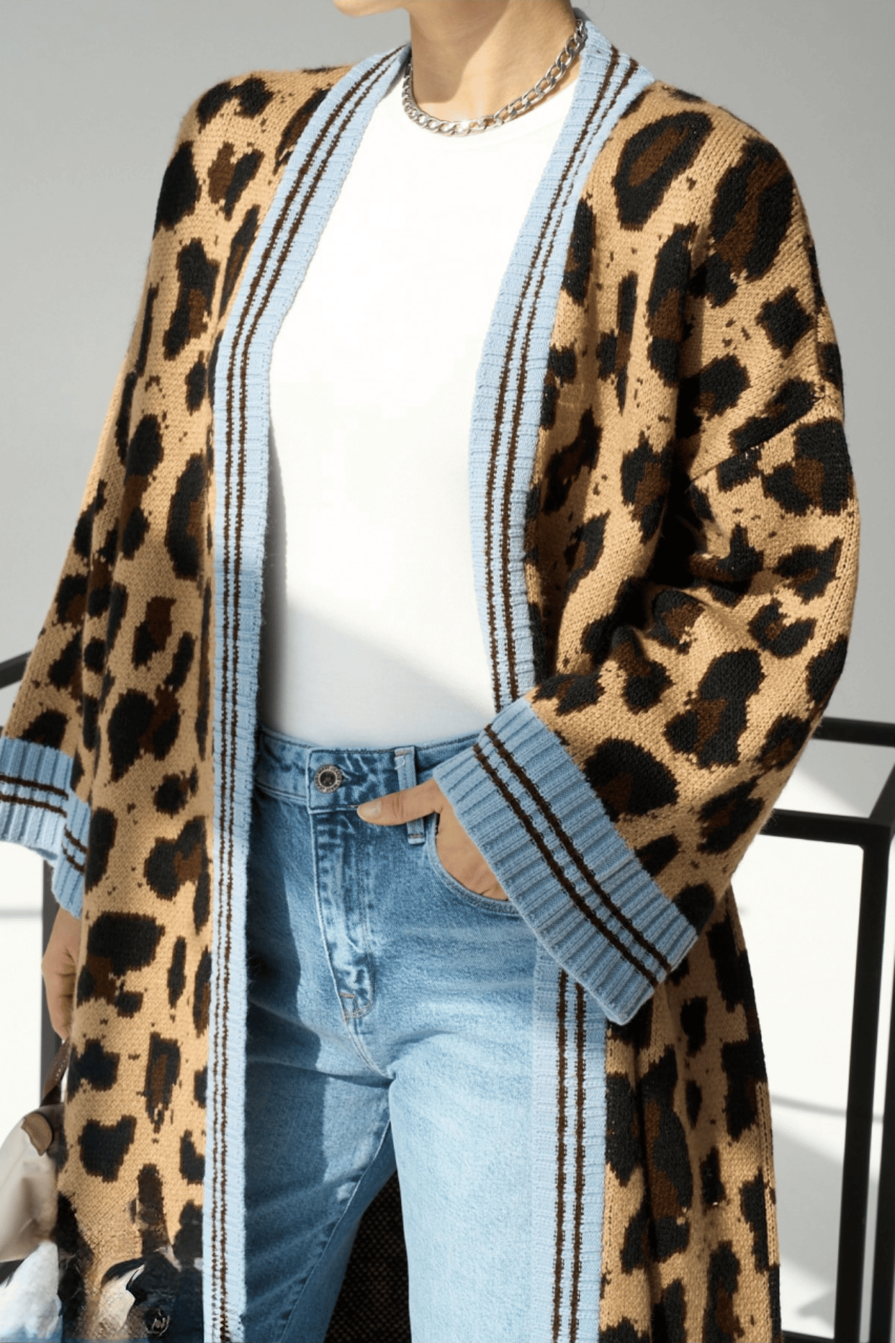 Leopar Maxi Hırka