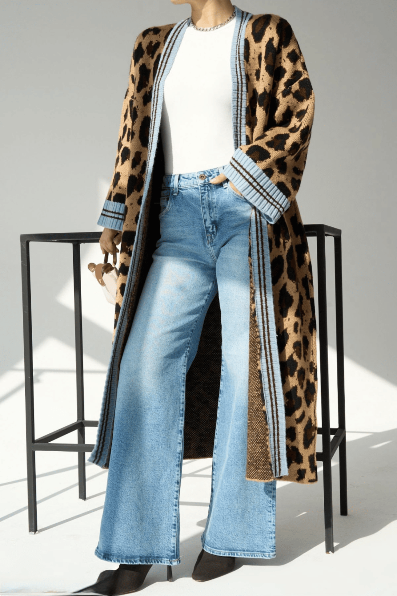 Leopar Maxi Hırka