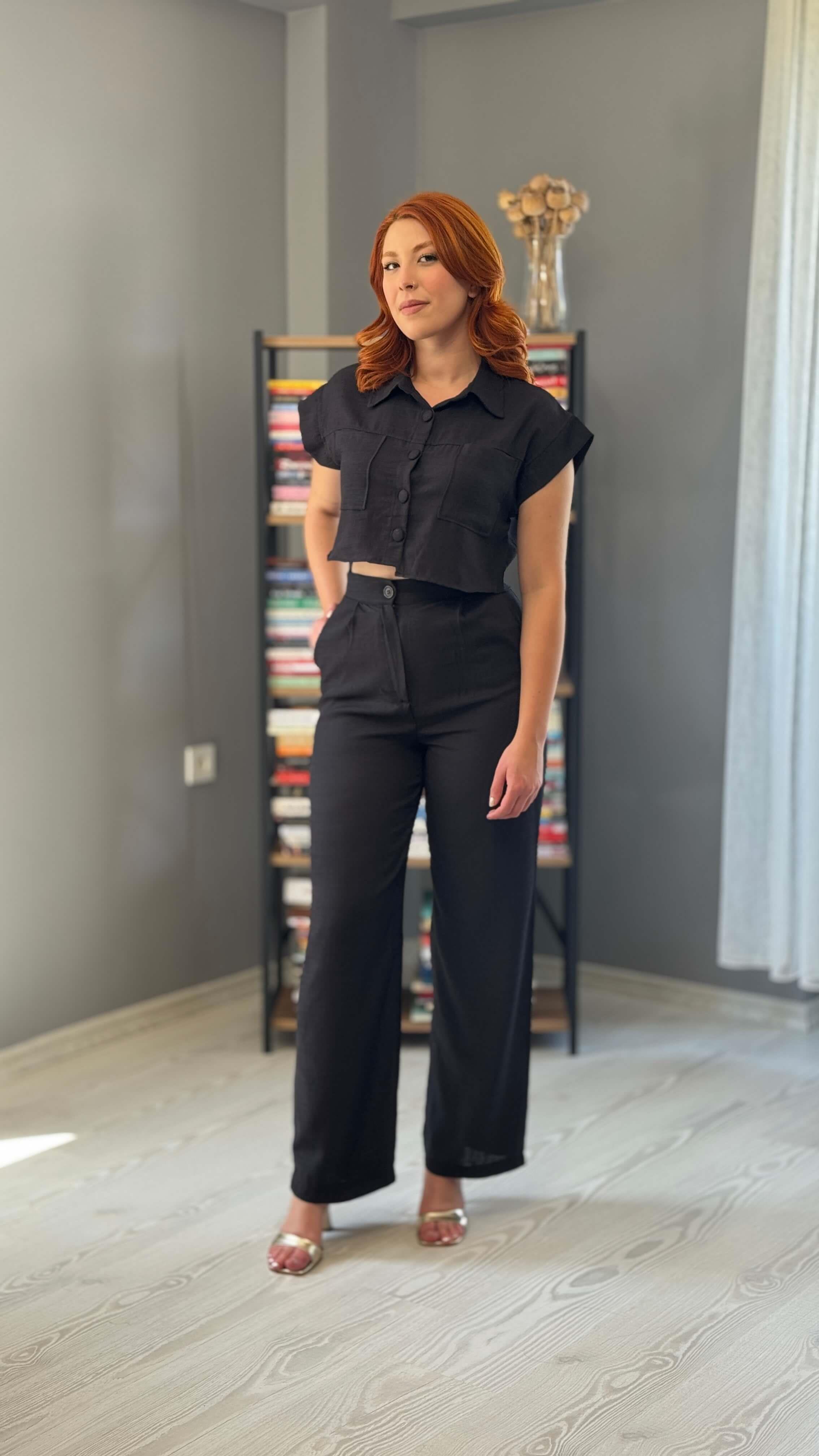 Siyah Polo Yaka Takım