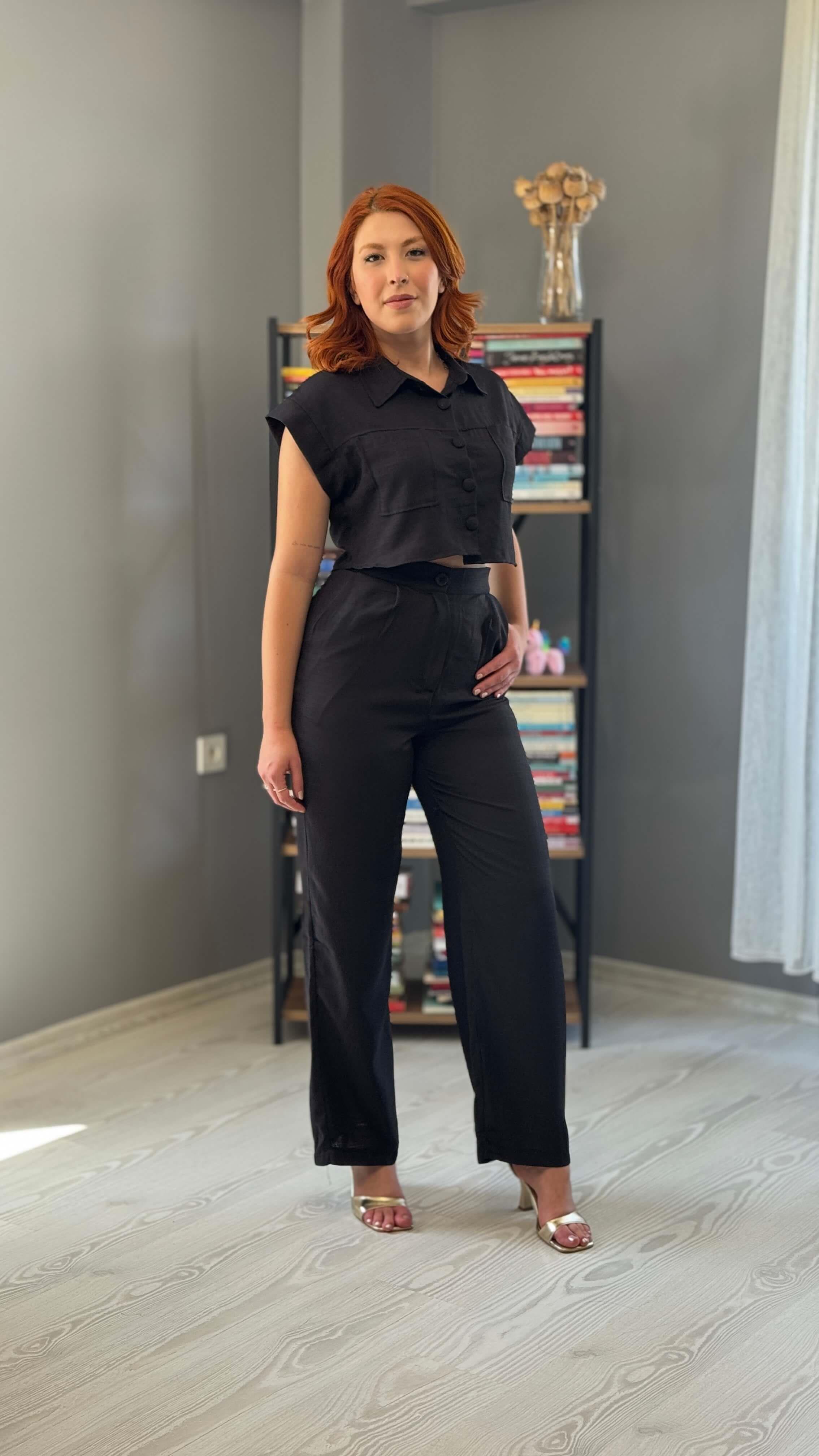 Siyah Polo Yaka Takım