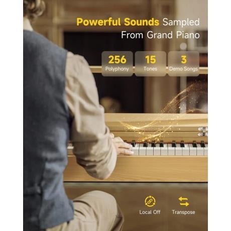 Donner Oura R300 Dijital Piyano  - Light Wood