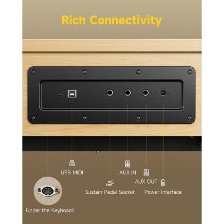 Donner Oura R300 Dijital Piyano  - Light Wood