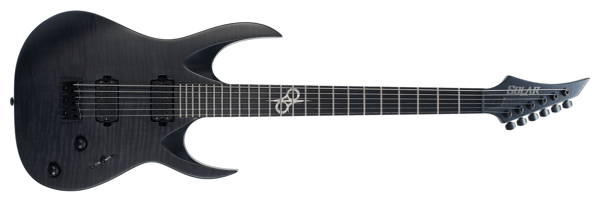 SOLAR A2.6FB Baritone – Flame Black Burst Matte