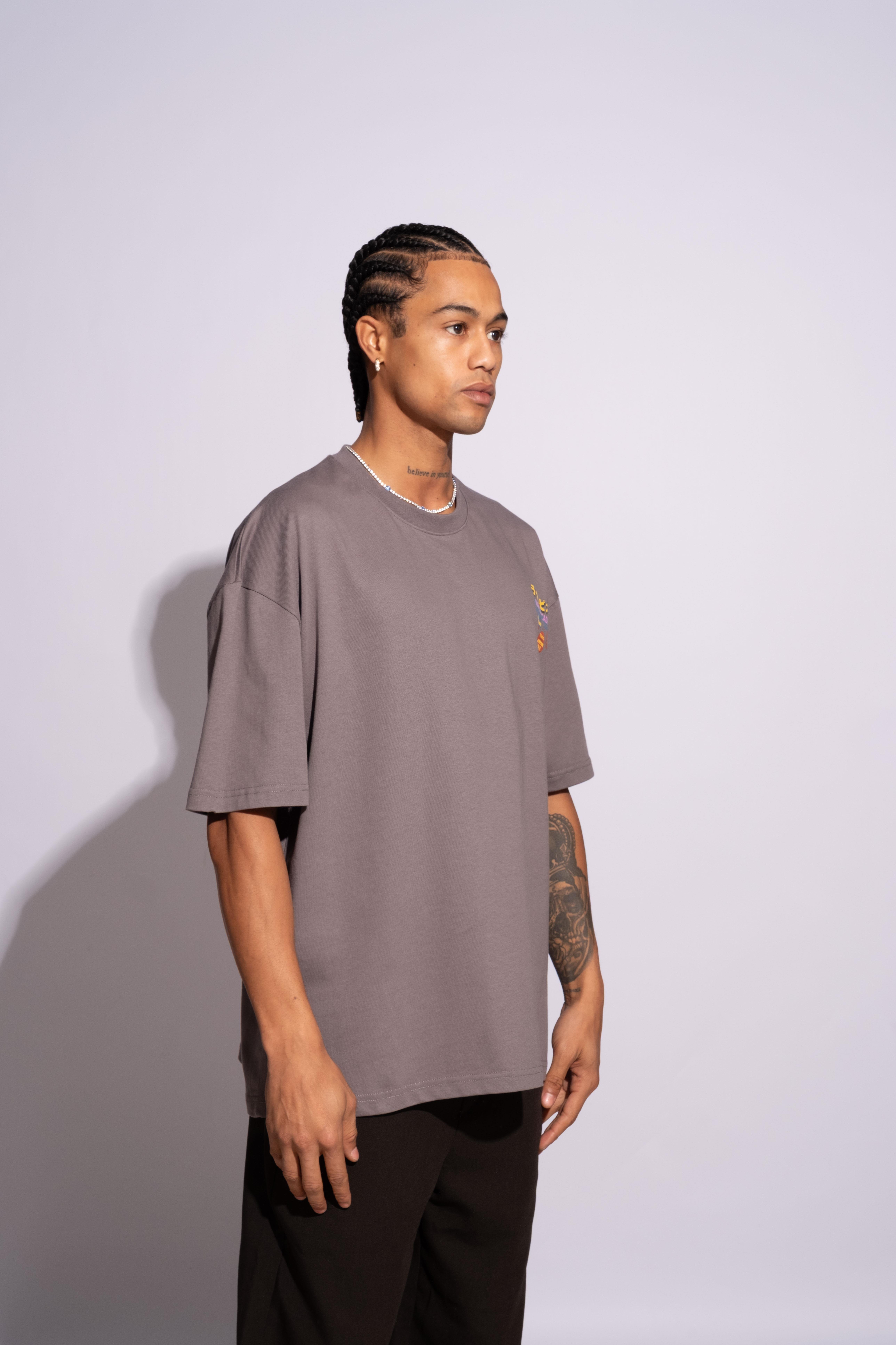 Erkek Oversize Academie Gri