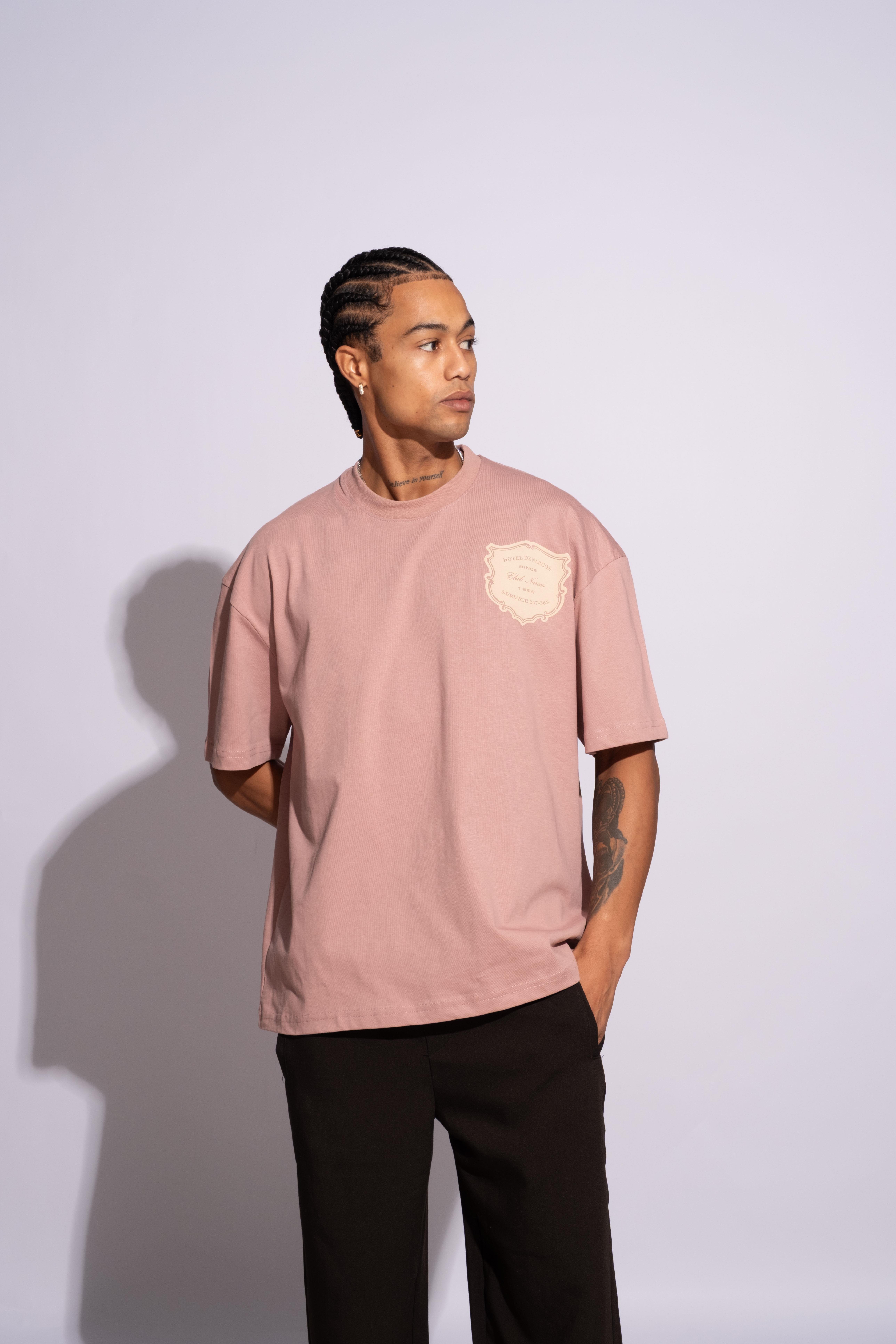 Erkek Oversize Hotel De Narcos Pembe