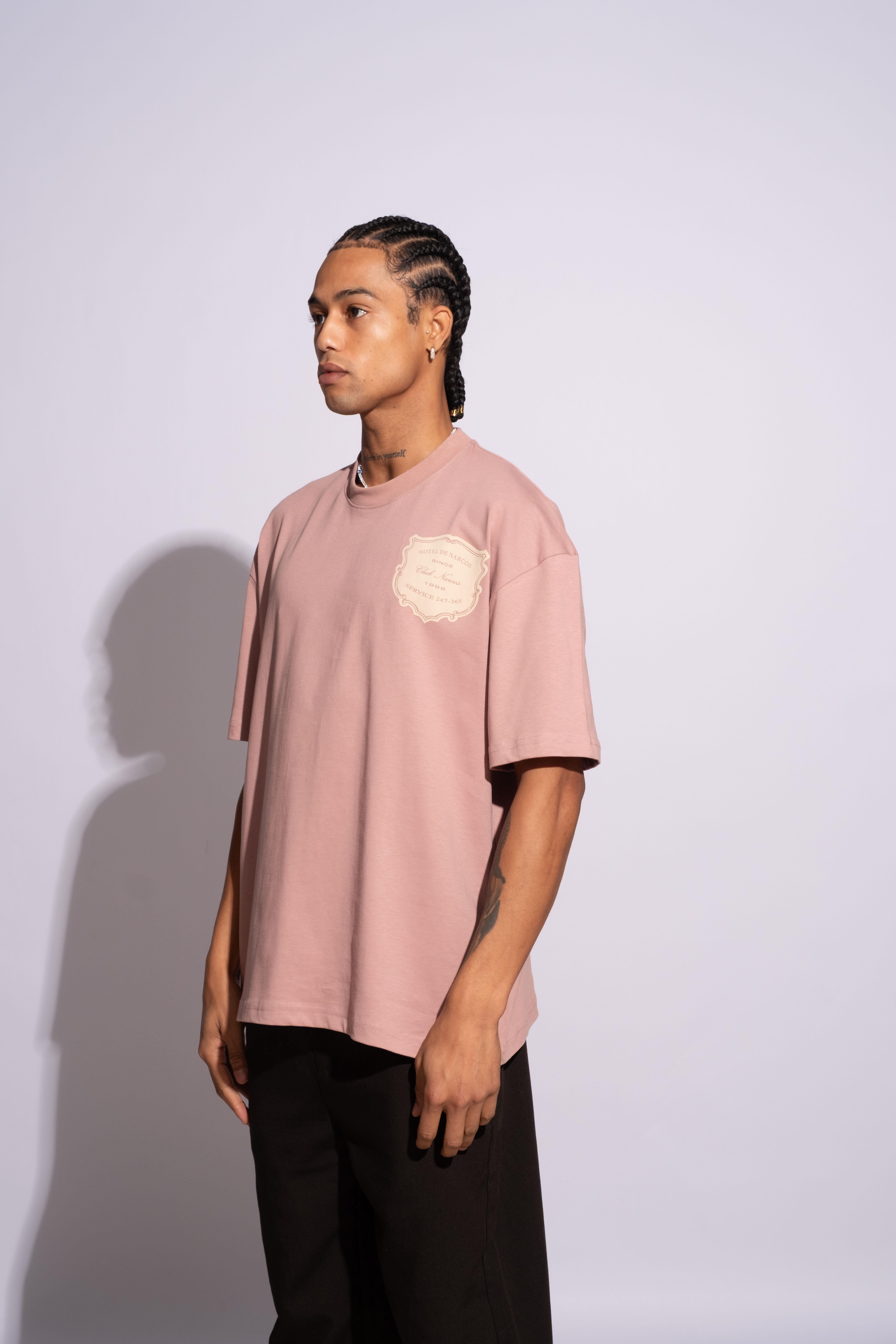 Erkek Oversize Hotel De Narcos Pembe