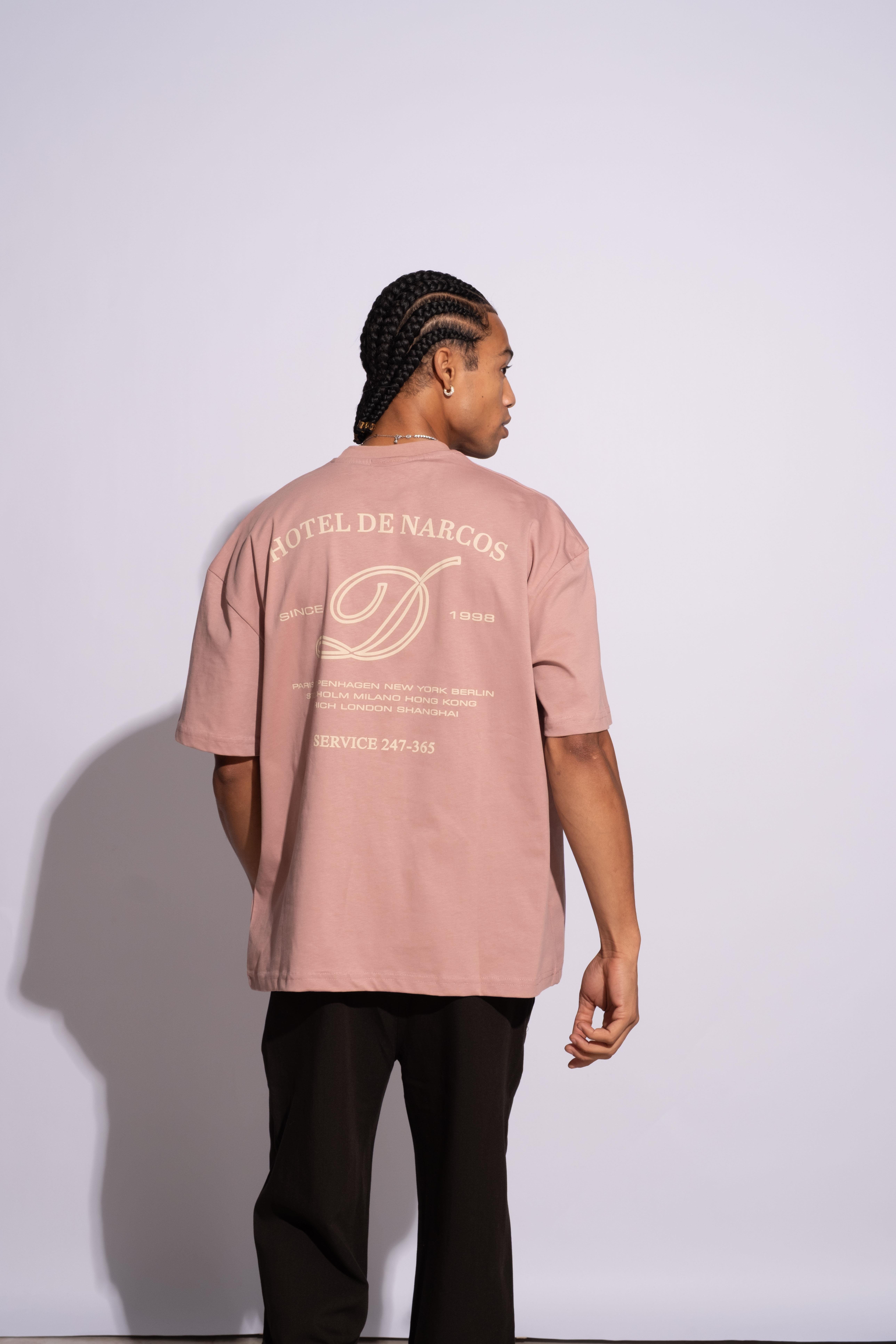 Erkek Oversize Hotel De Narcos Pembe