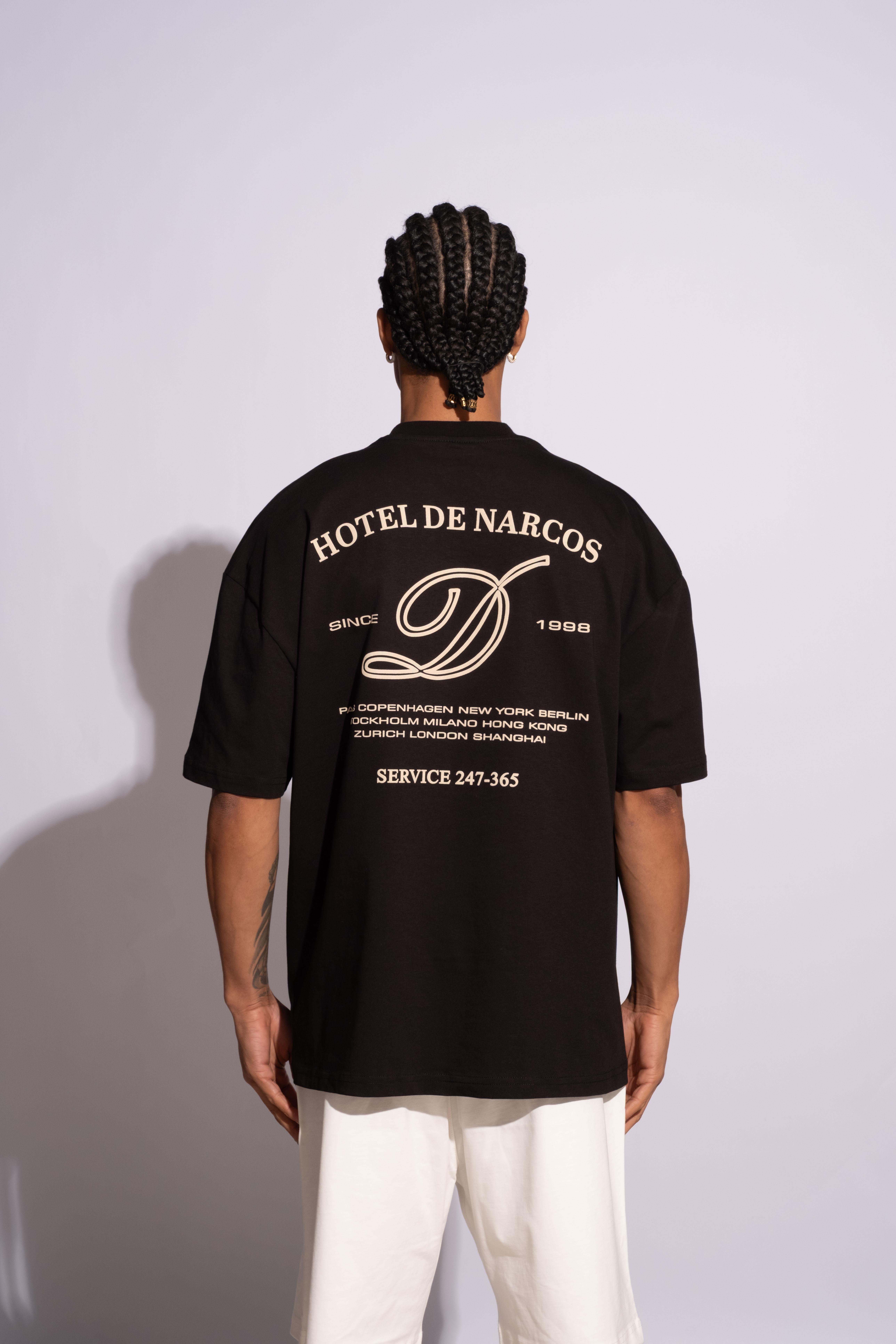 Erkek Oversize Hotel De Narcos Siyah
