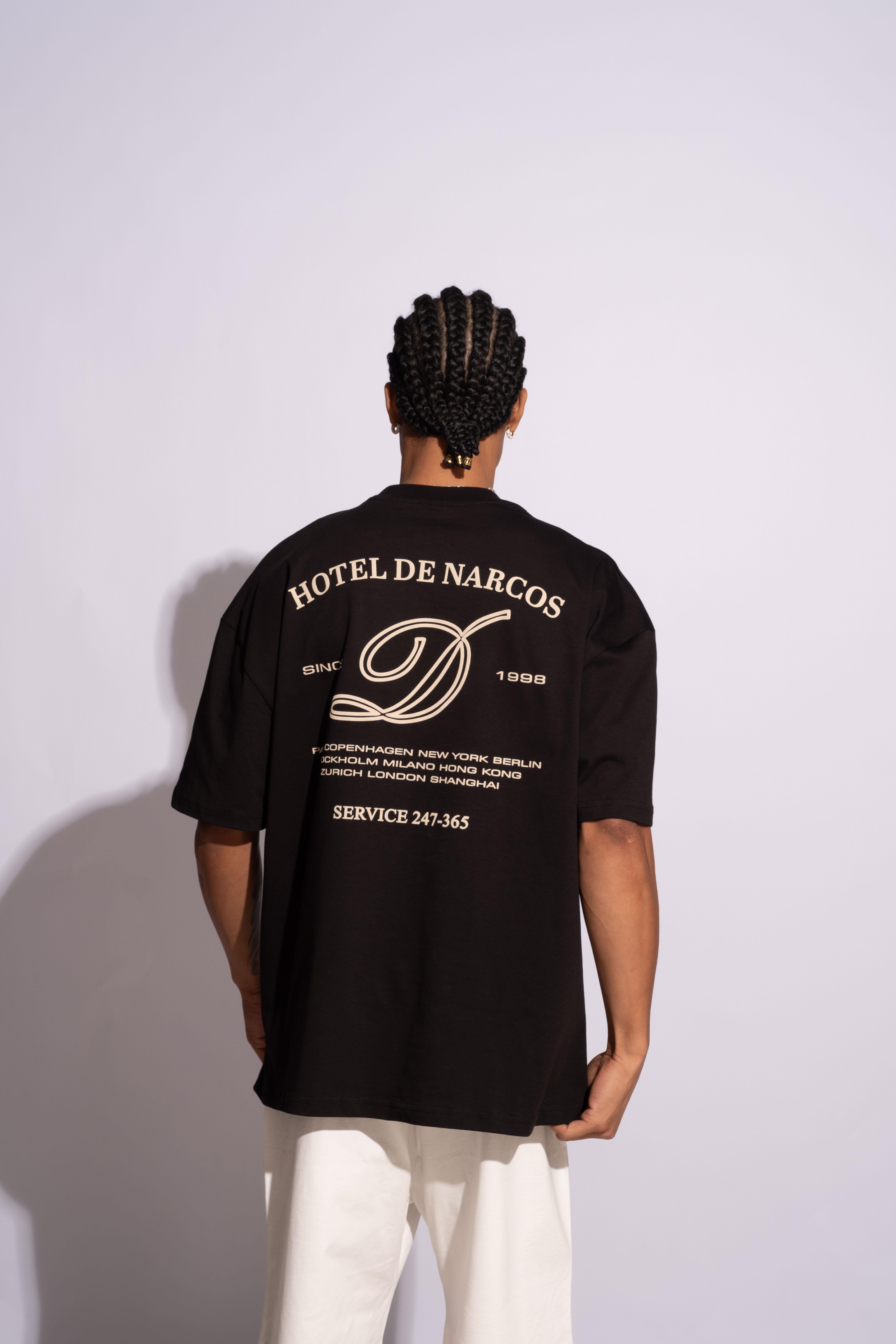Erkek Oversize Hotel De Narcos Siyah