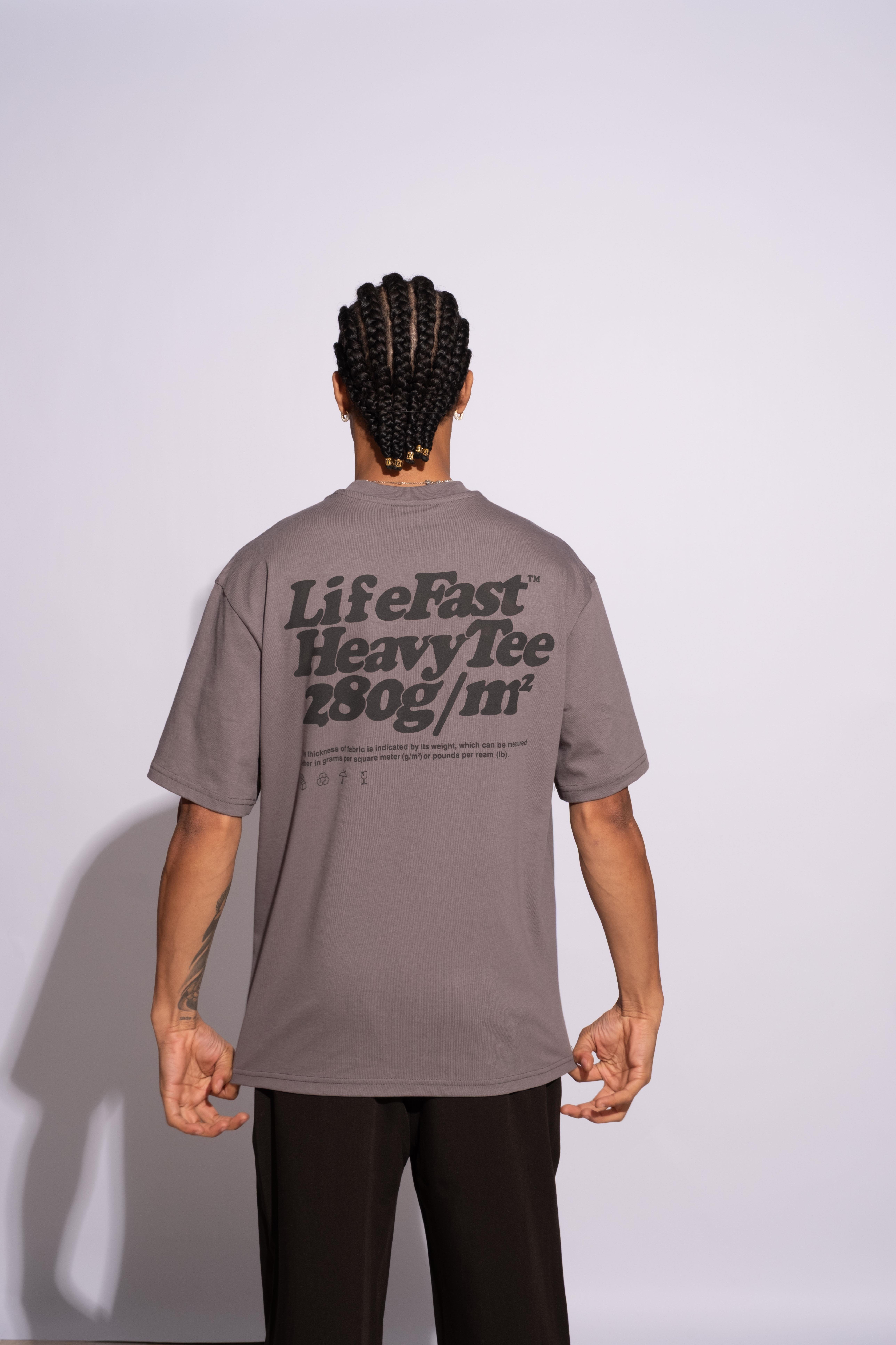 Erkek Oversize Life Fast Gri