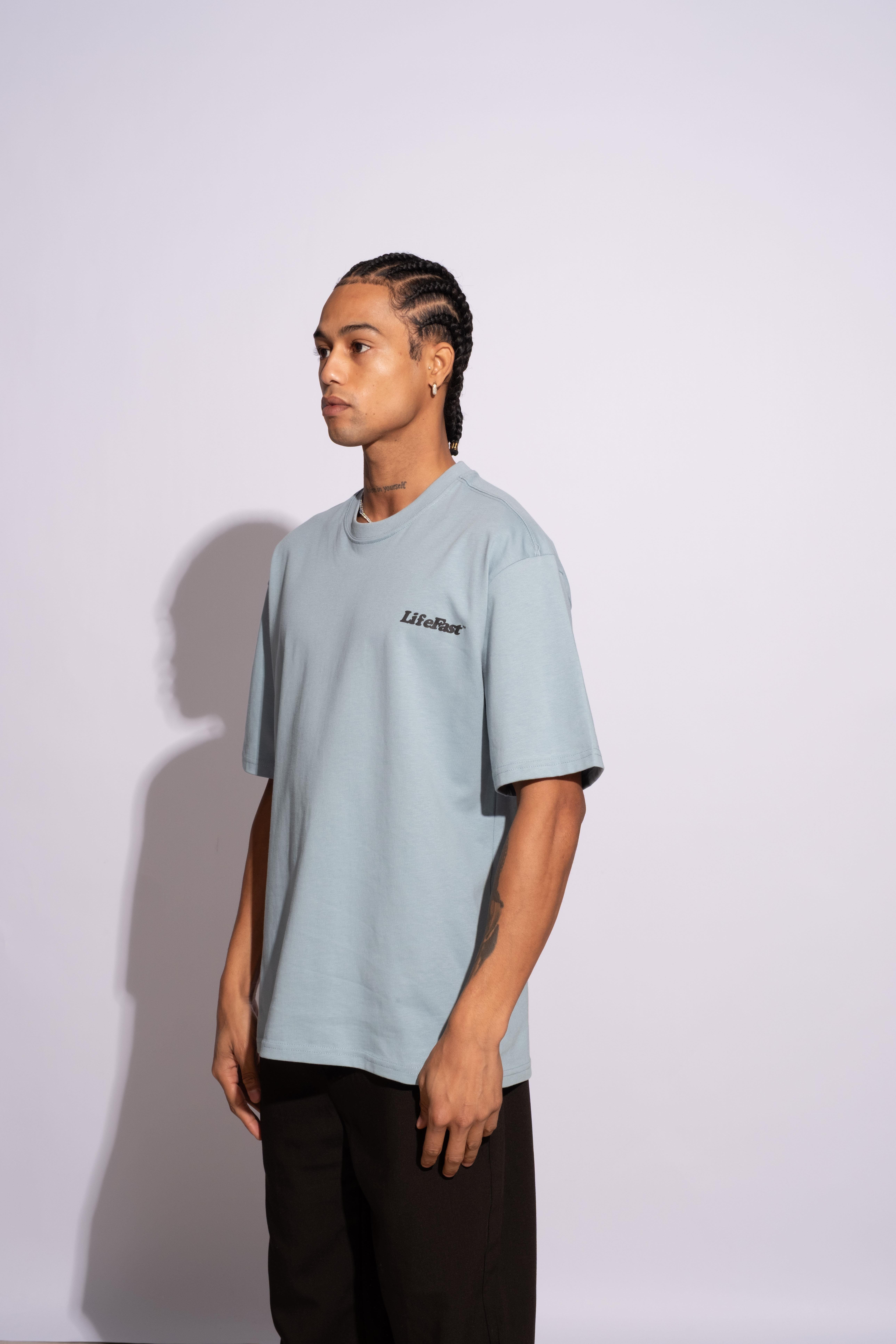 Erkek Oversize Life Fast Mavi