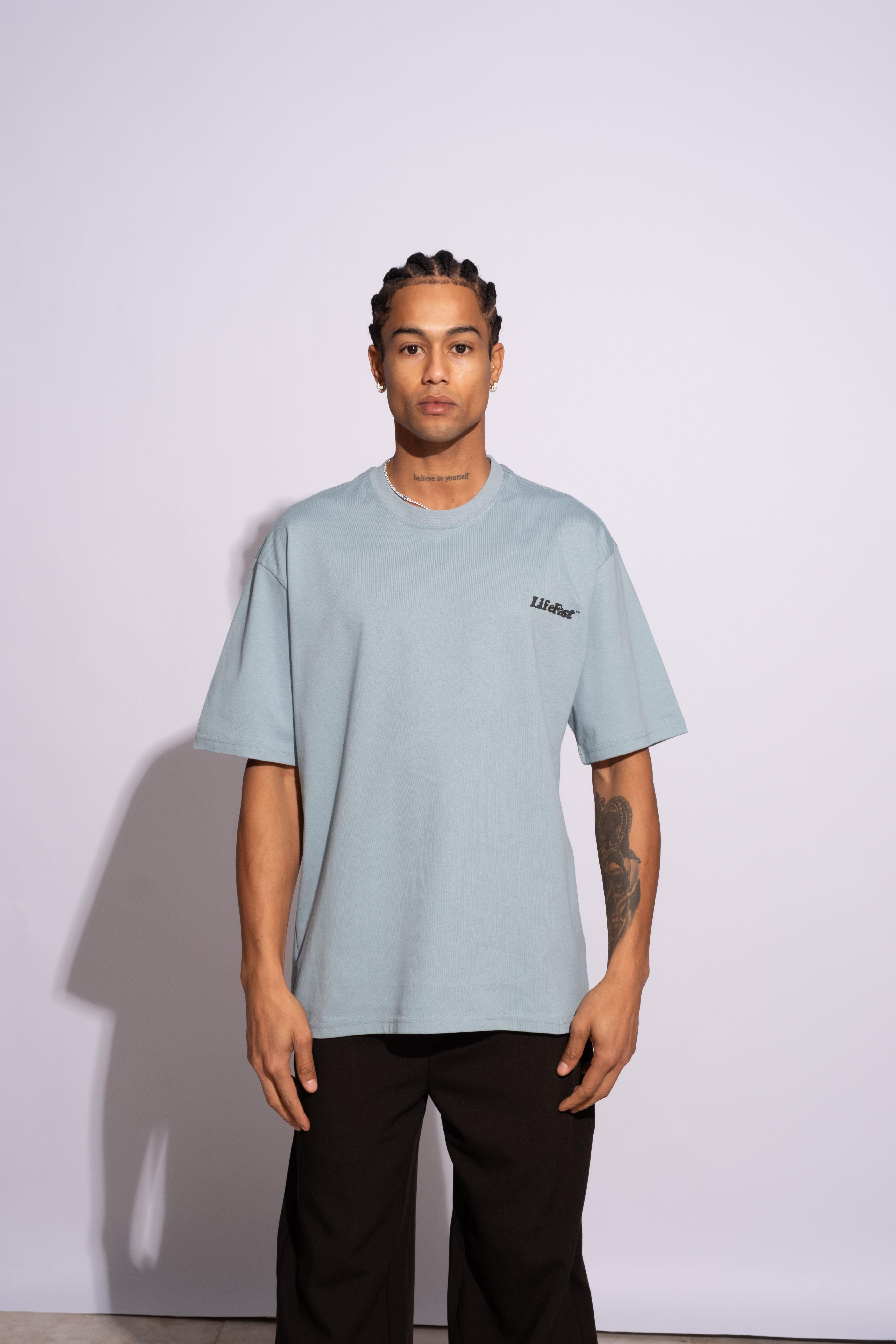 Erkek Oversize Life Fast Mavi