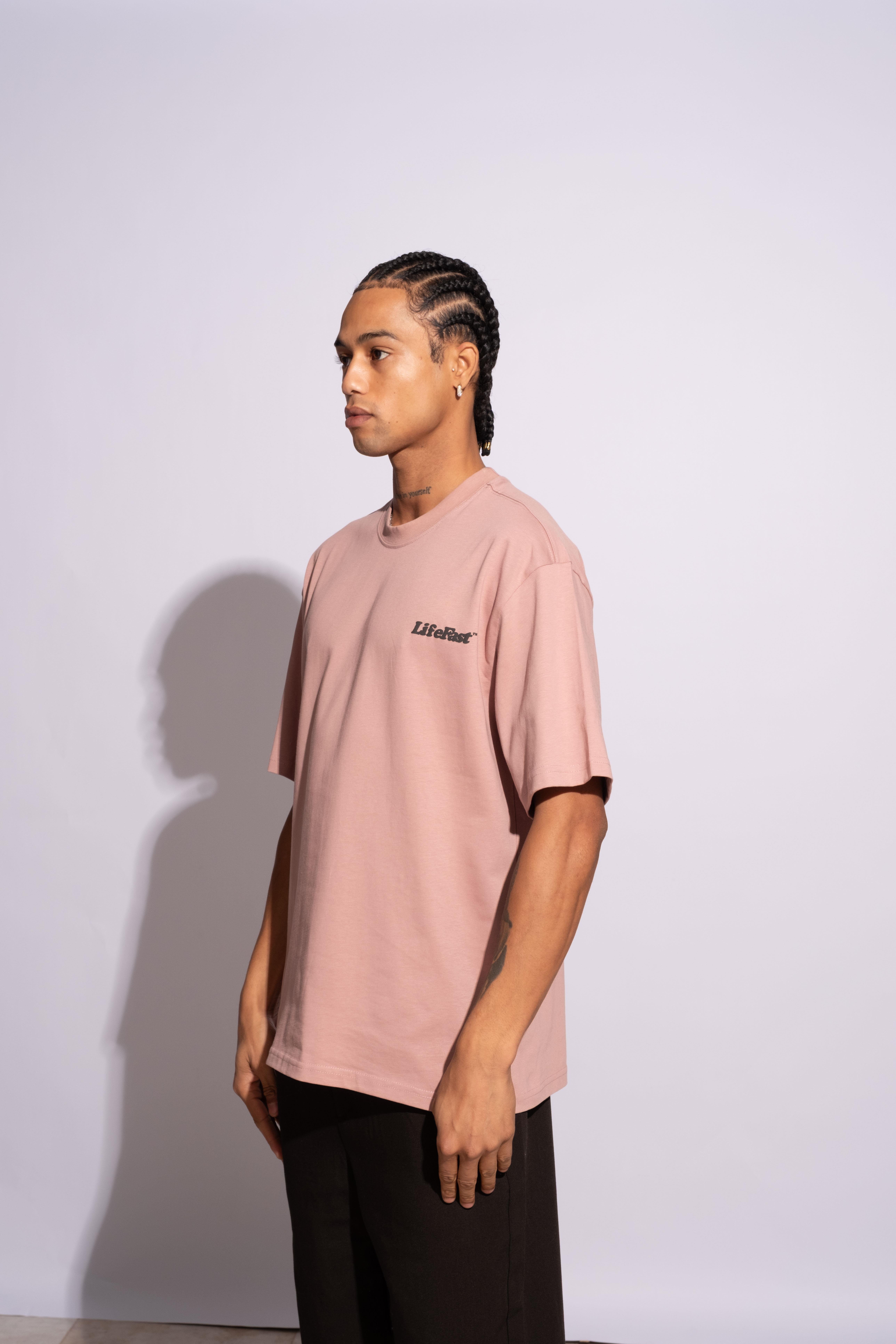 Erkek Oversize Life Fast Pembe