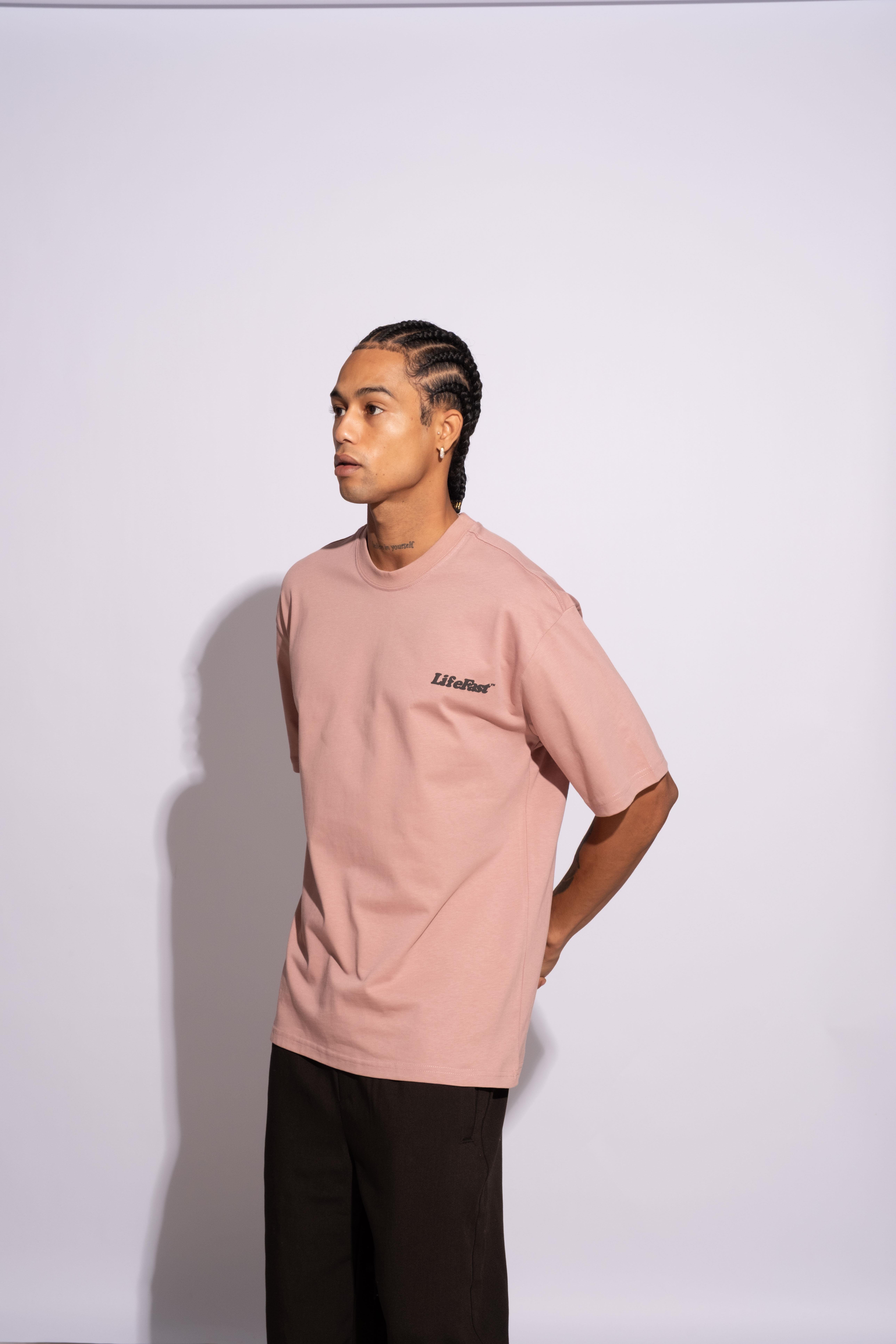 Erkek Oversize Life Fast Pembe