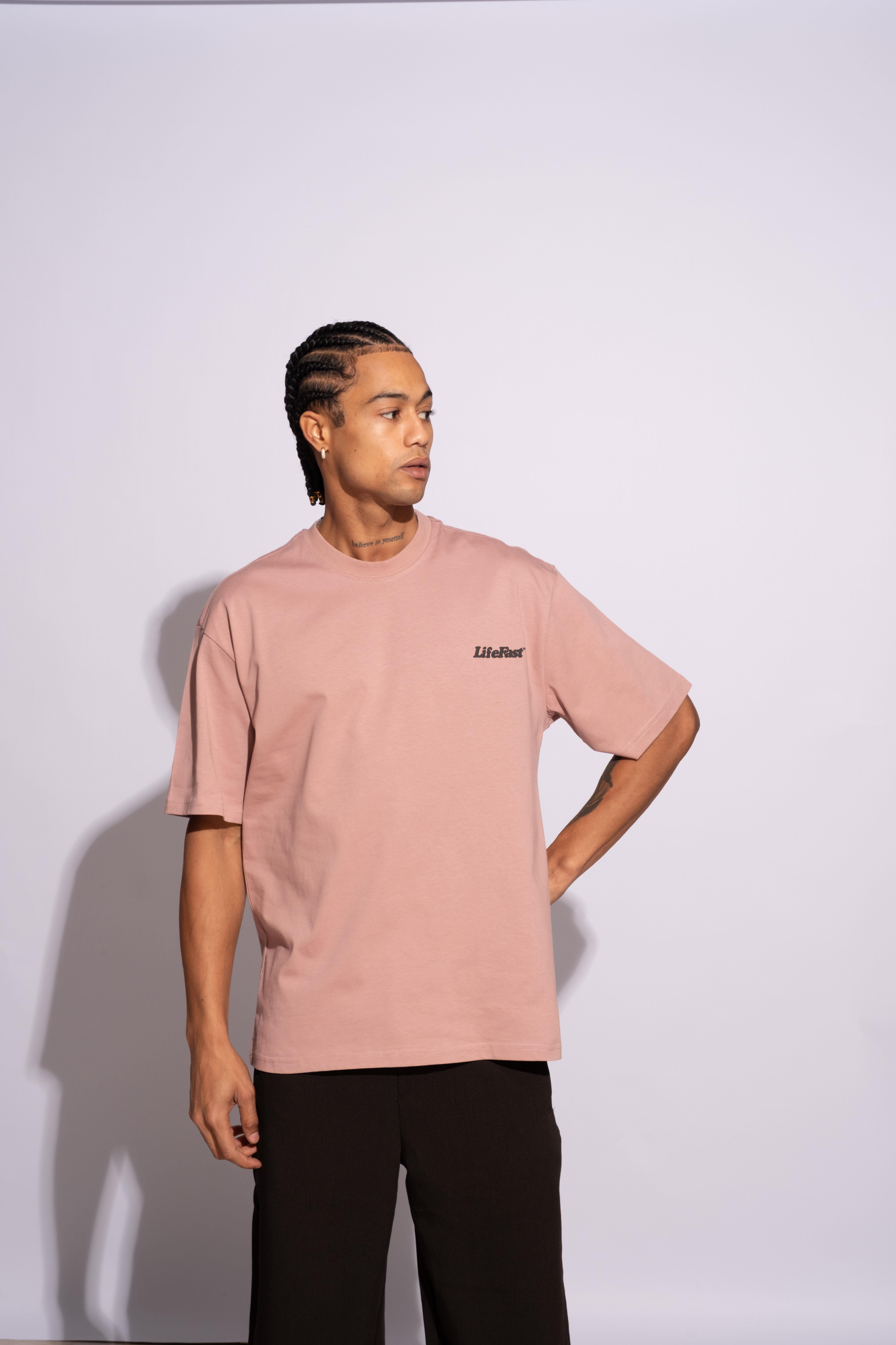 Erkek Oversize Life Fast Pembe