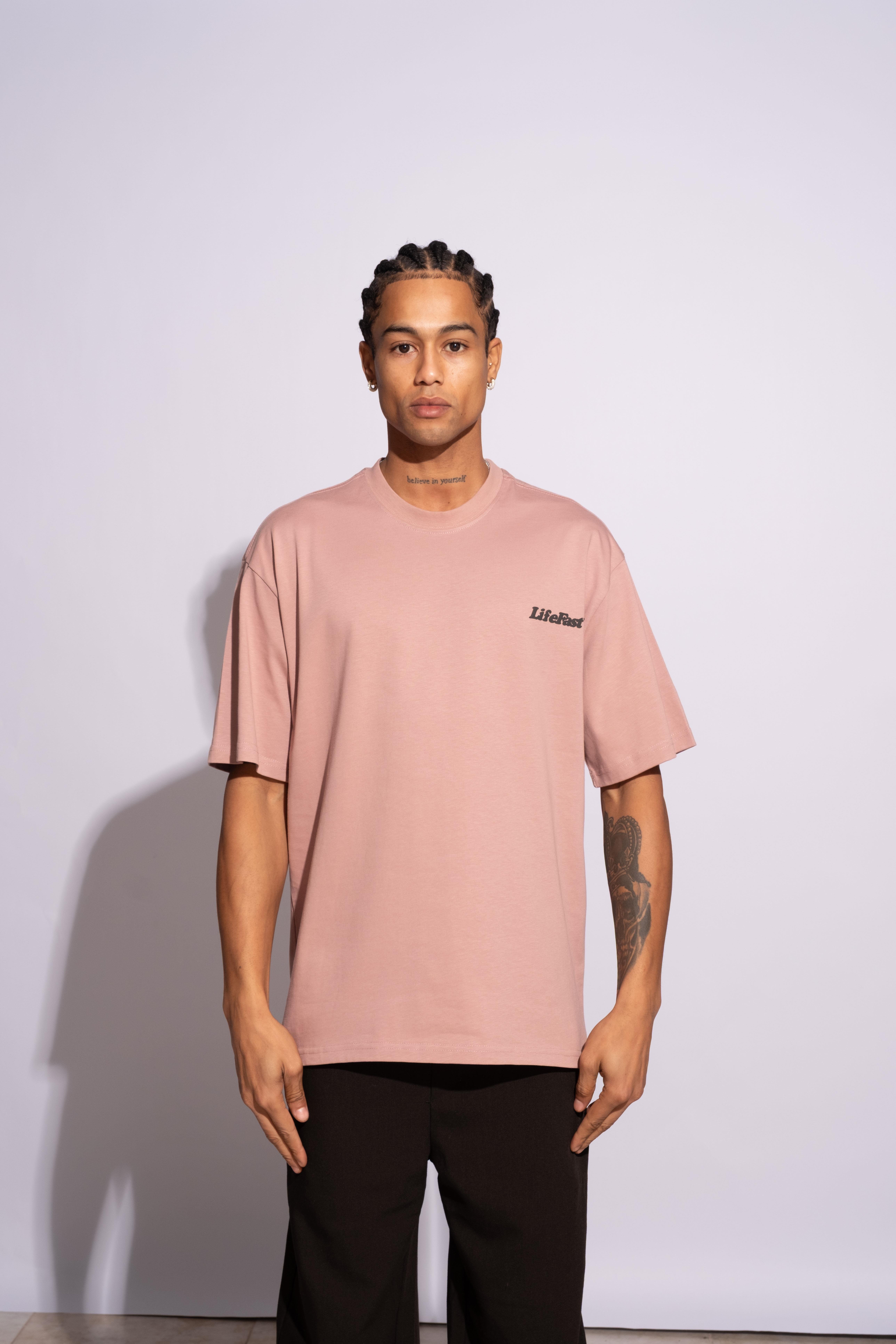 Erkek Oversize Life Fast Pembe