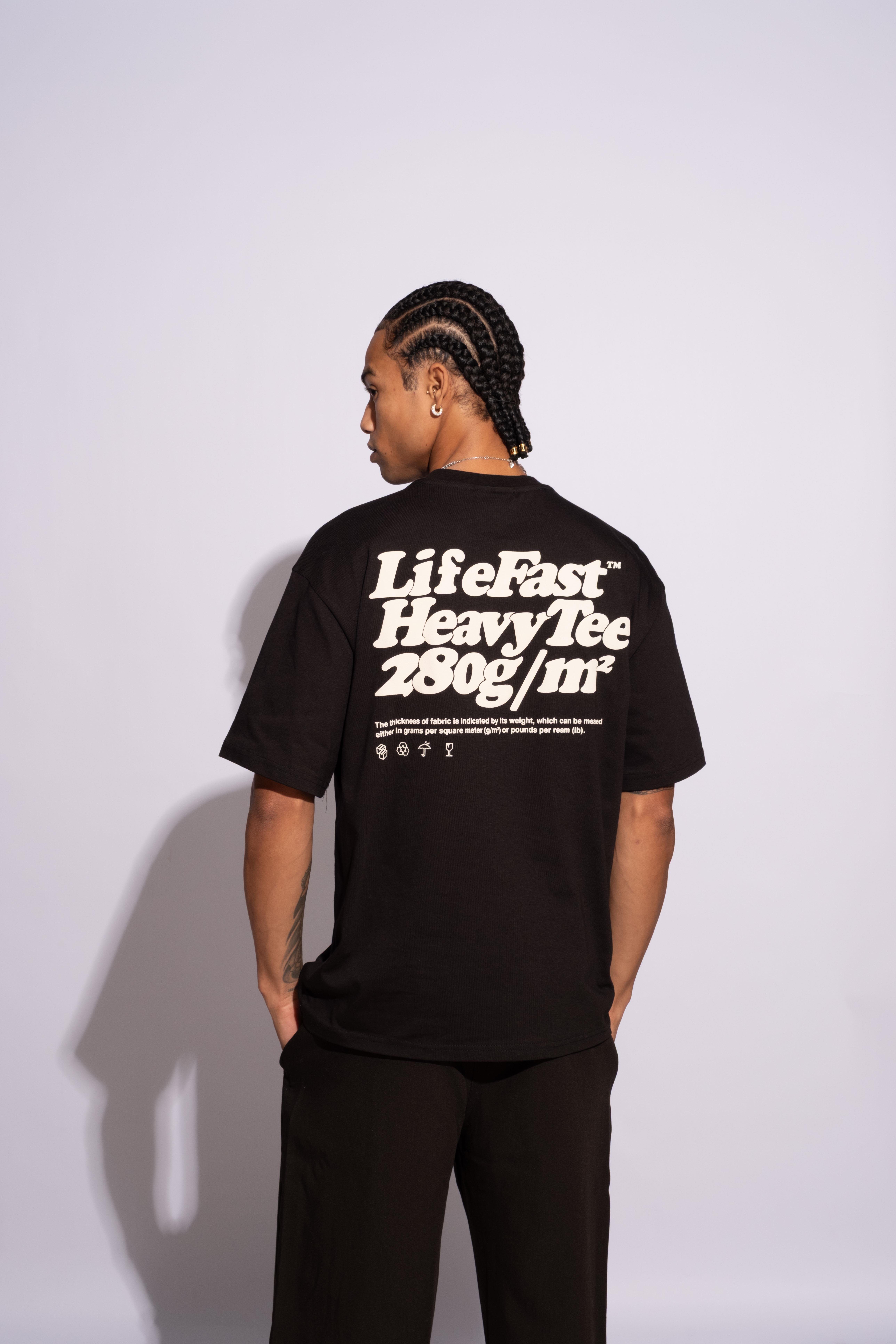 Erkek Oversize Life Fast Siyah