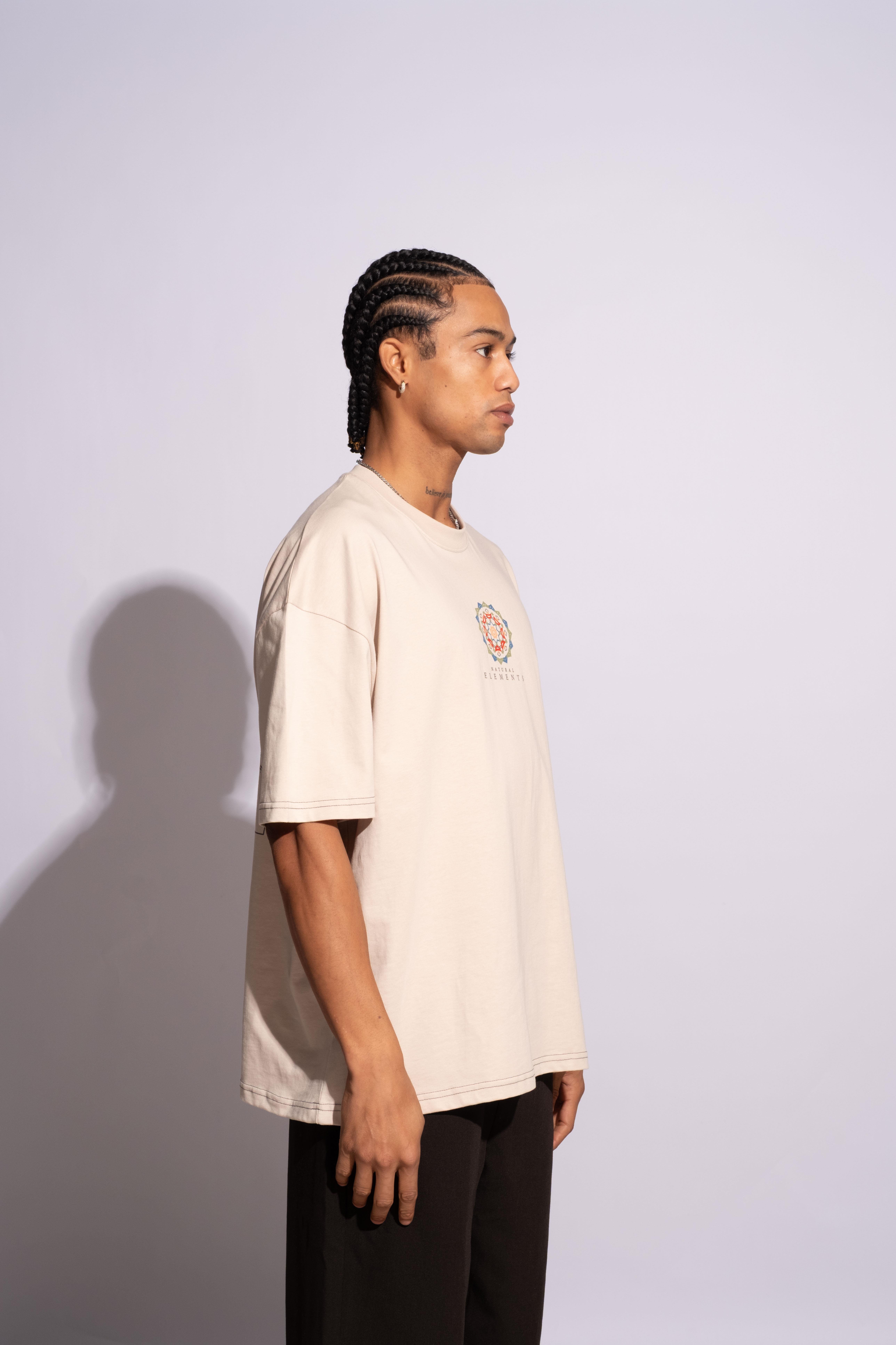 Erkek Oversize Mandela Bej