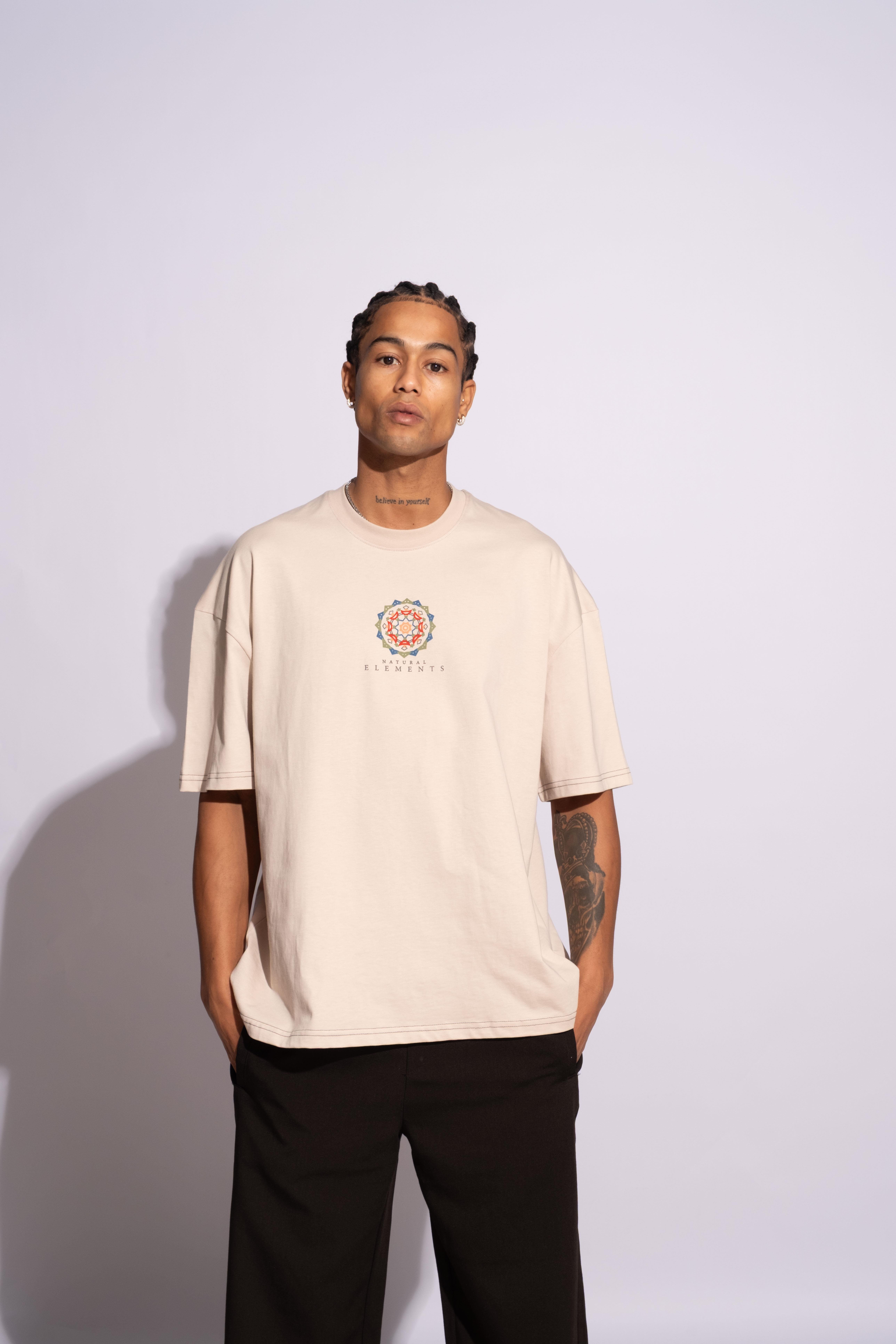 Erkek Oversize Mandela Bej