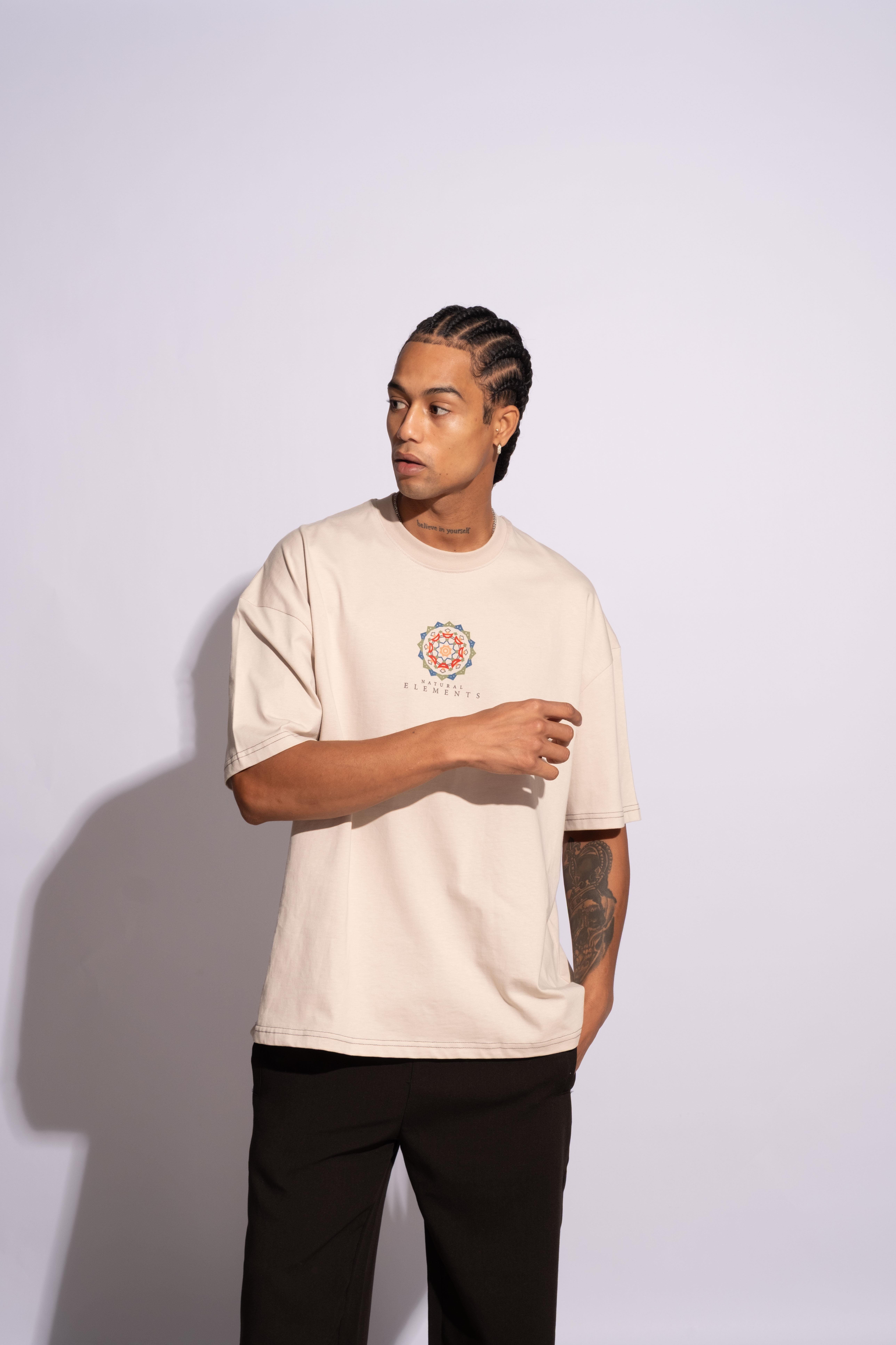 Erkek Oversize Mandela Bej