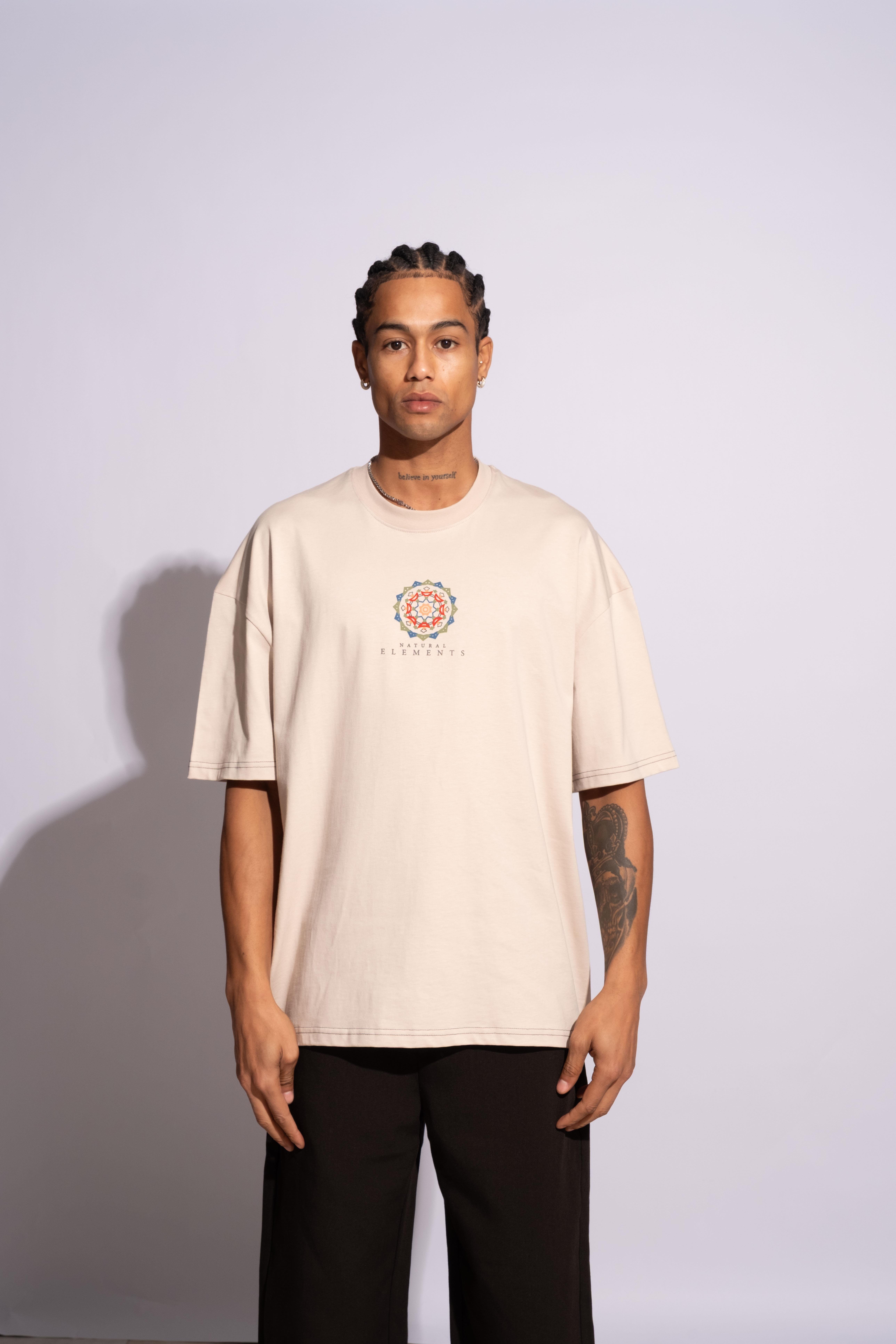 Erkek Oversize Mandela Bej