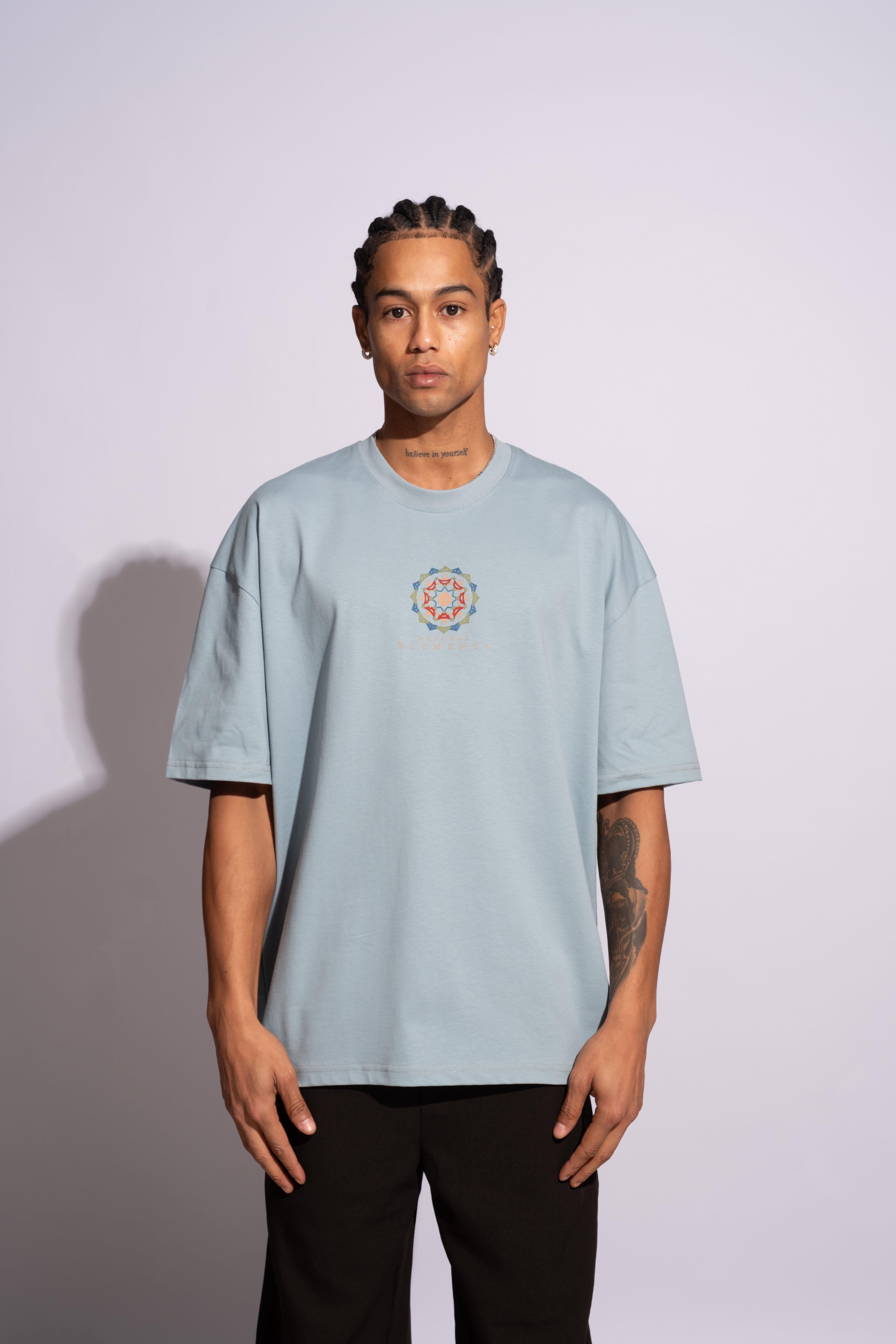 Erkek Oversize Mandela Mavi