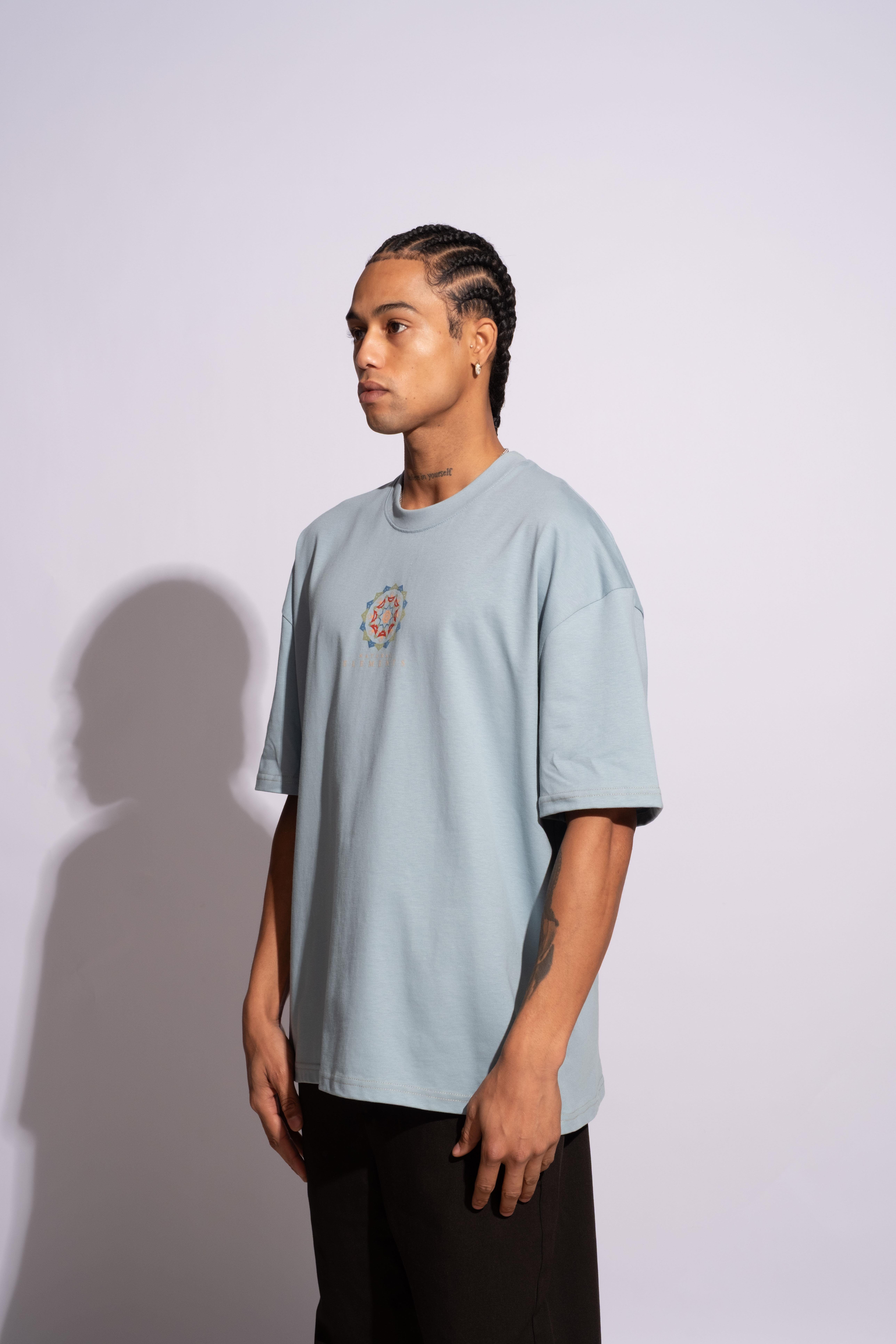 Erkek Oversize Mandela Mavi