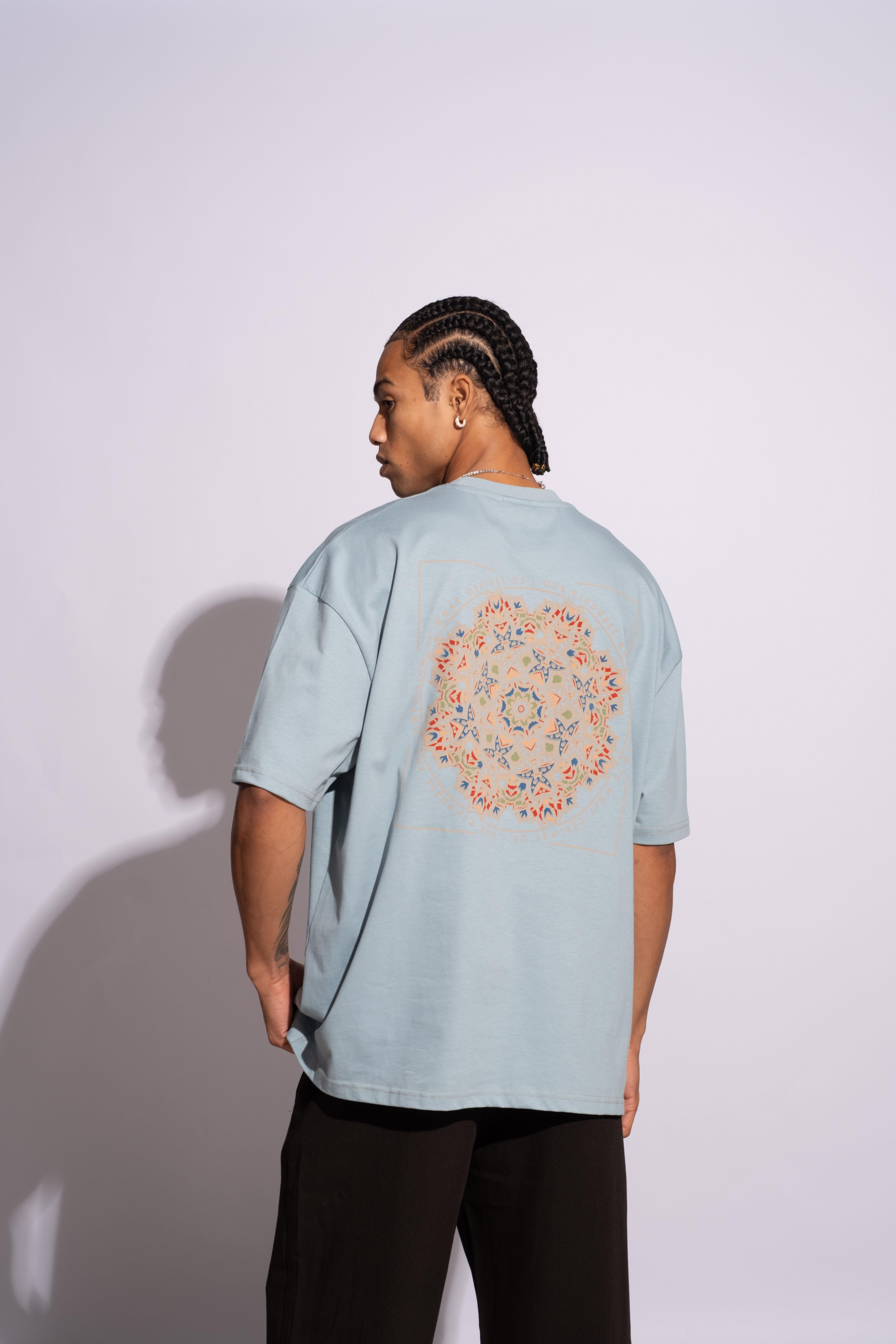 Erkek Oversize Mandela Mavi