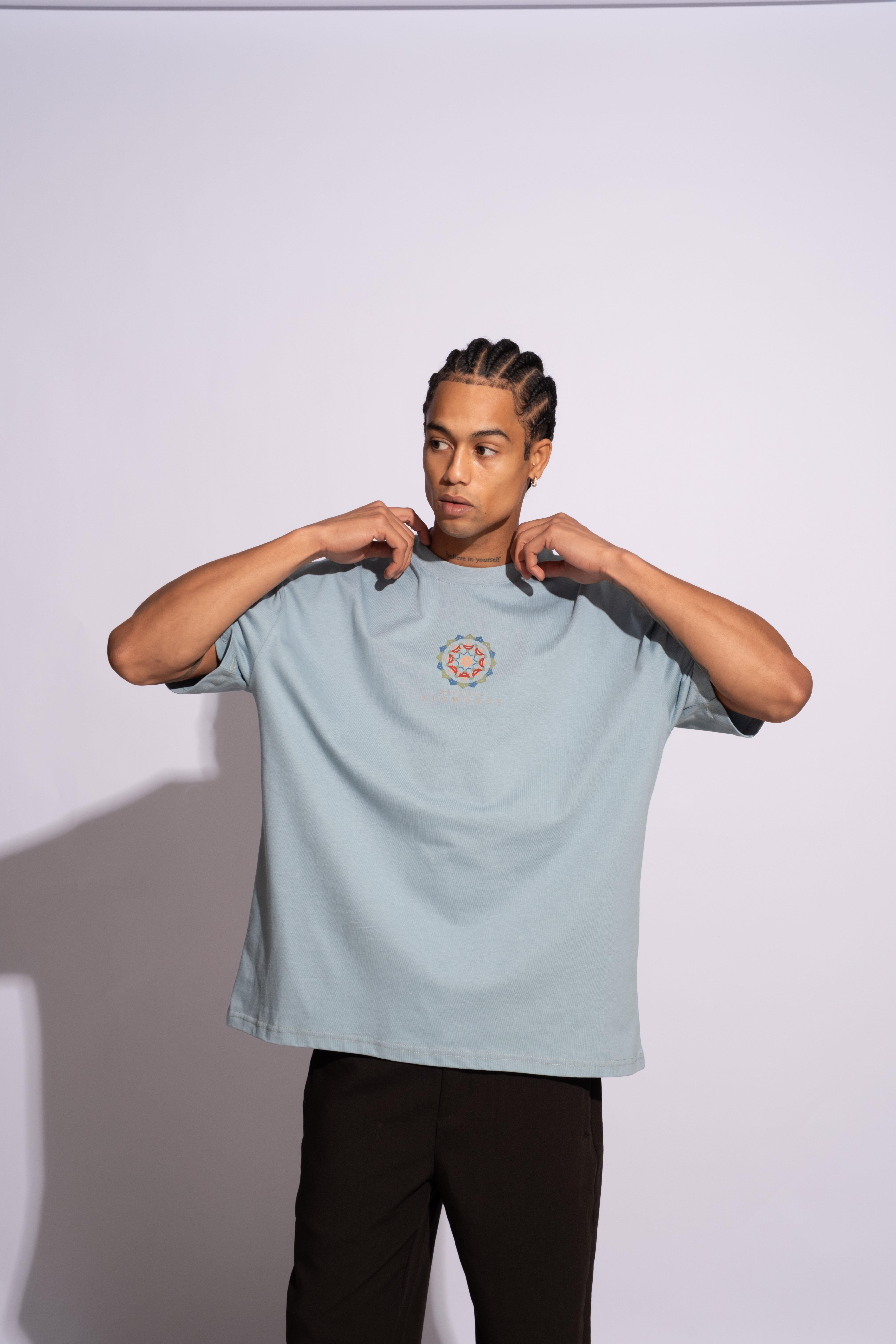 Erkek Oversize Mandela Mavi