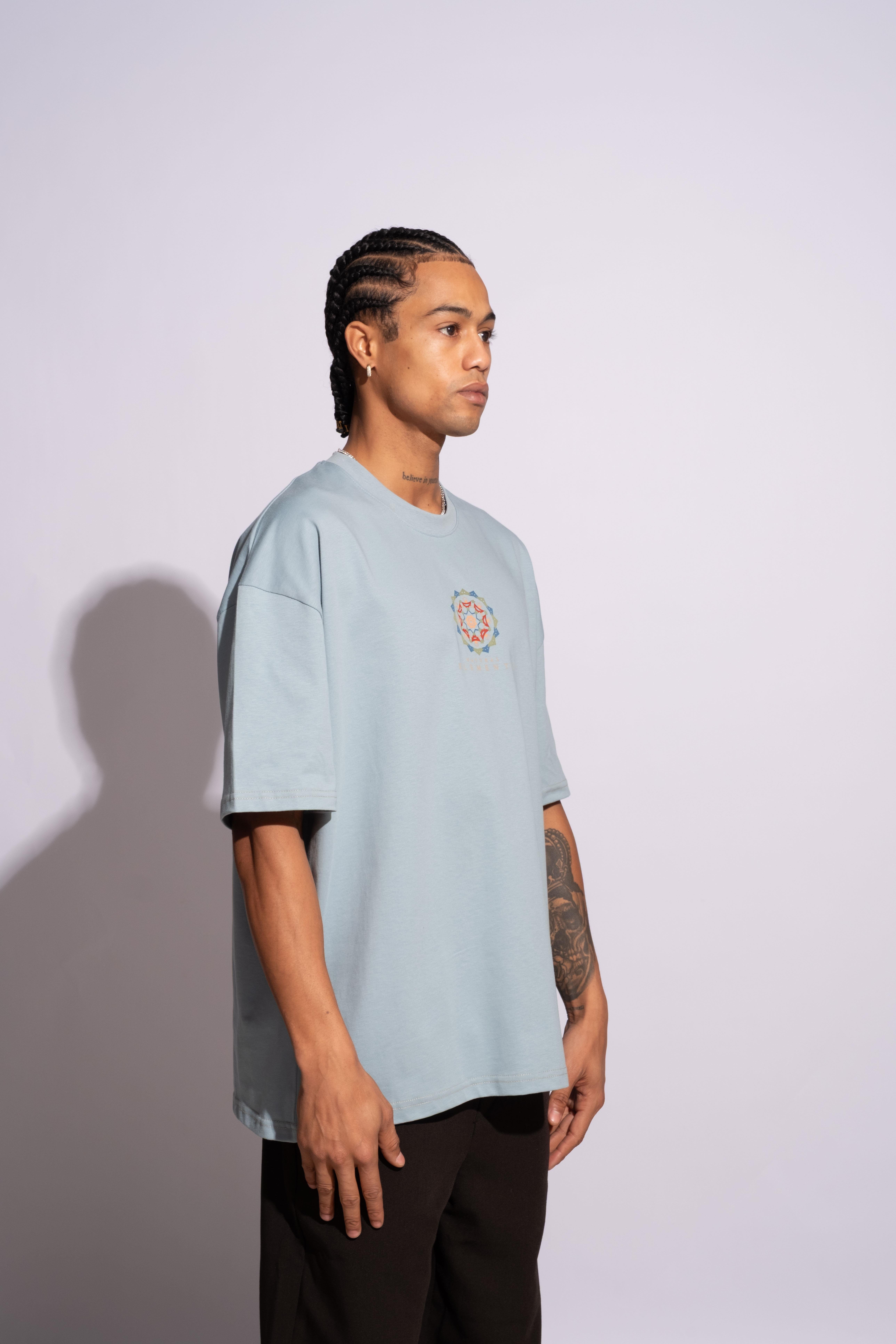 Erkek Oversize Mandela Mavi