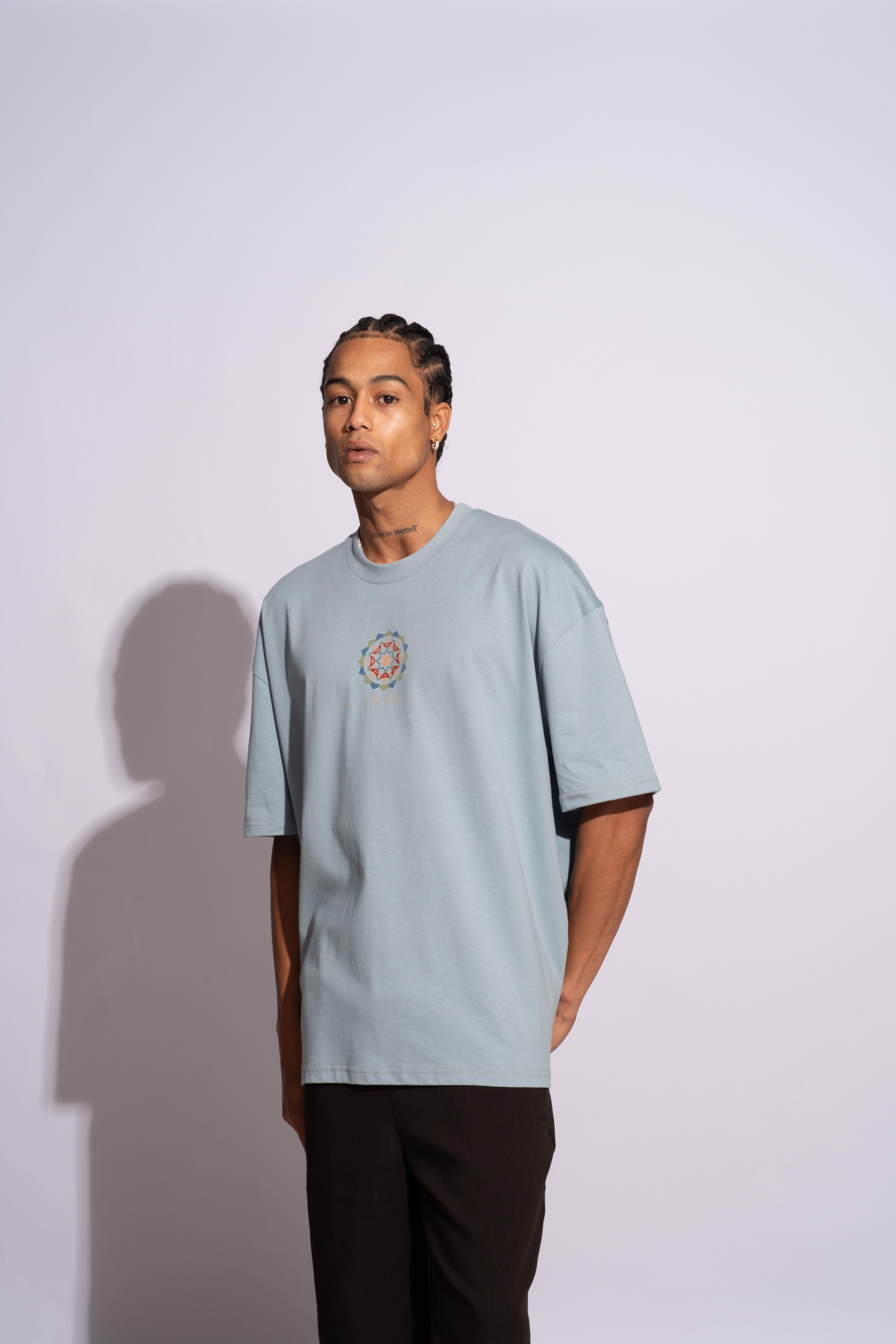 Erkek Oversize Mandela Mavi