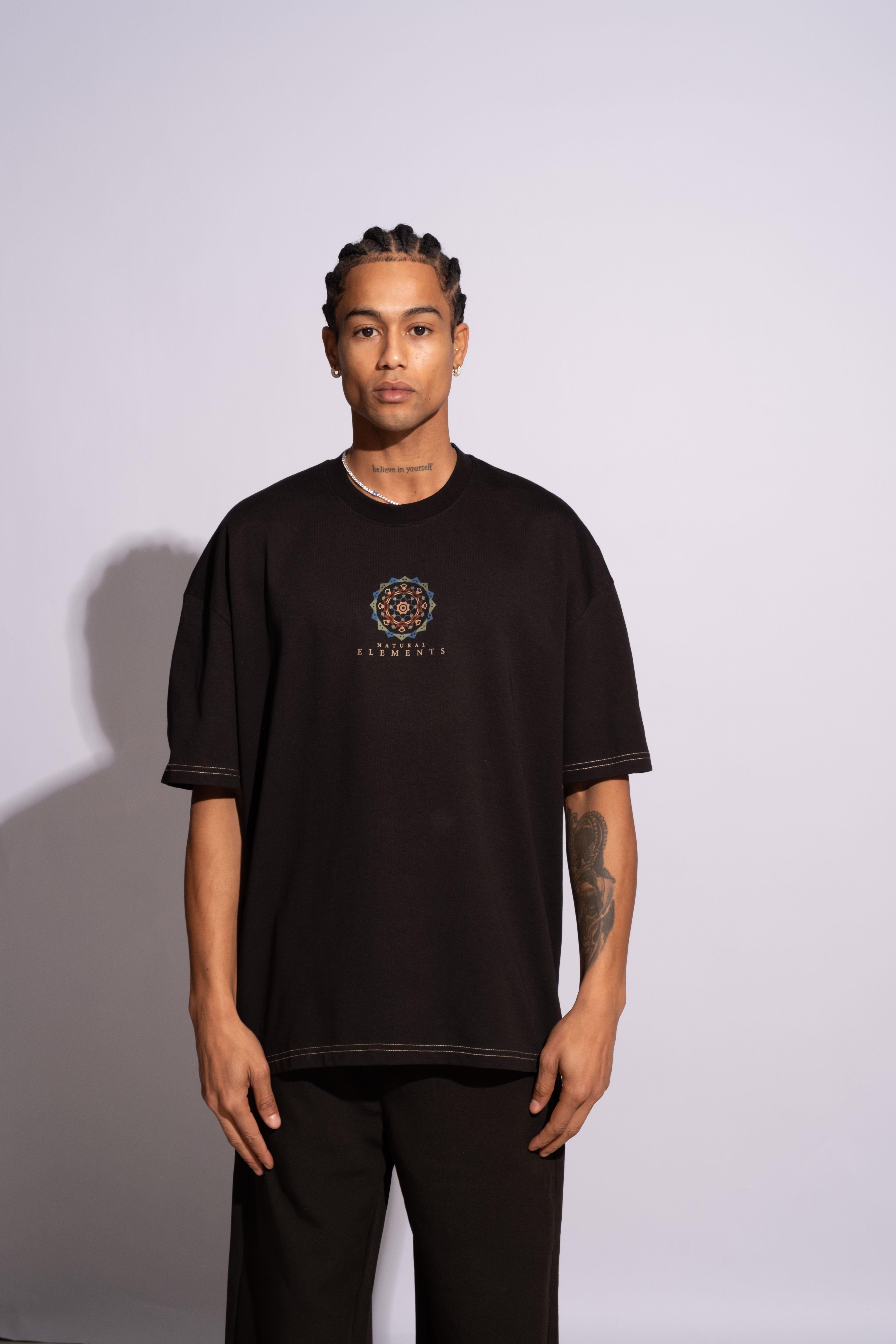 Erkek Oversize Mandela Siyah